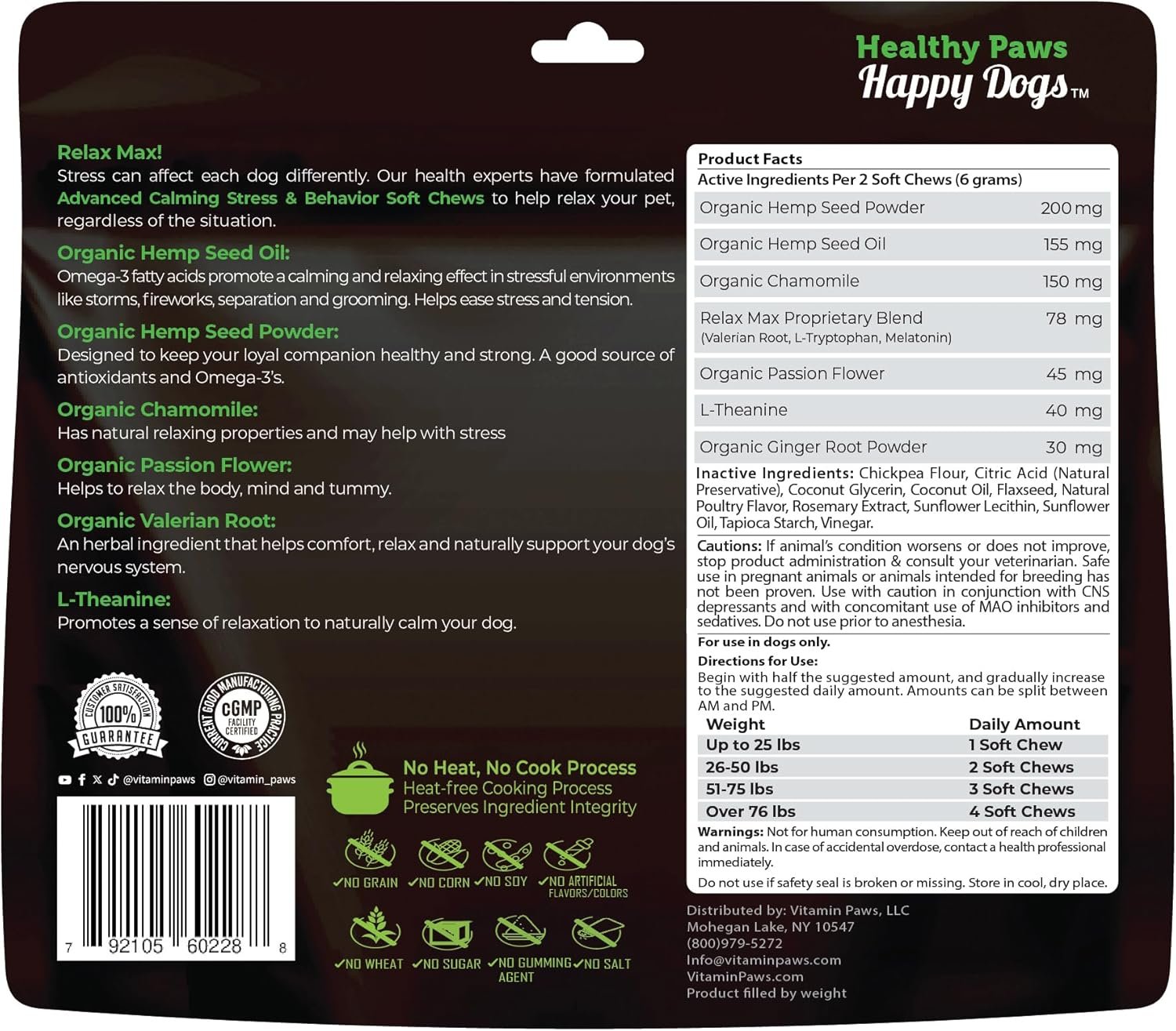 Calming Chews for Dogs | Hemp Anxiety Relief Treats | Melatonin for Dogs | Calm Relaxing Supplements for Separation Stress, Sleep, Nail Trimming, Storm, Barking, Canine Hyper Activity - Image 8