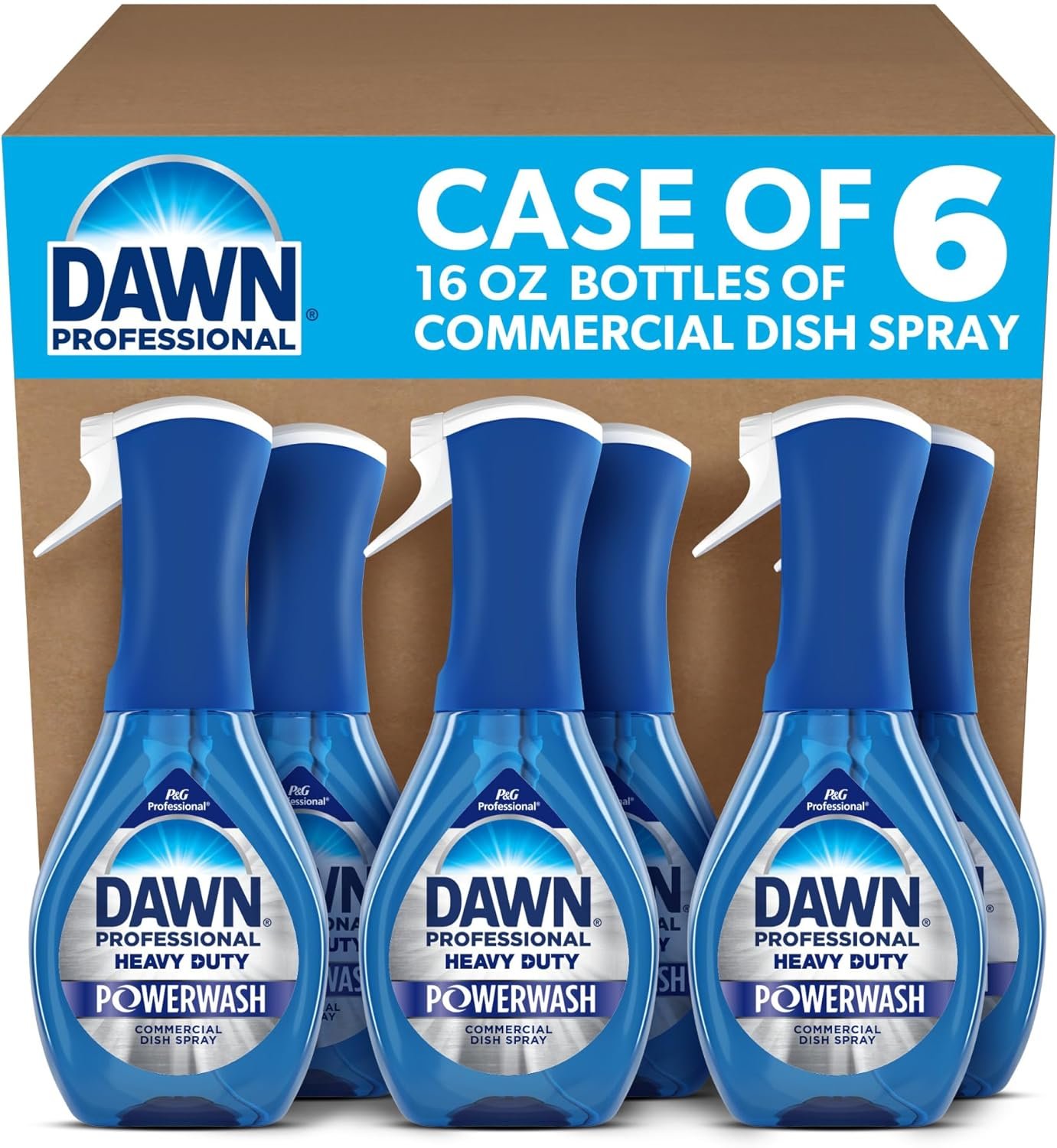 Dawn Professional Heavy-Duty Platinum Powerwash Dish Spray Starter Kit, Fresh, 16 Fl Oz, Blue, Pack Of 6 Starter Kits - Image 3