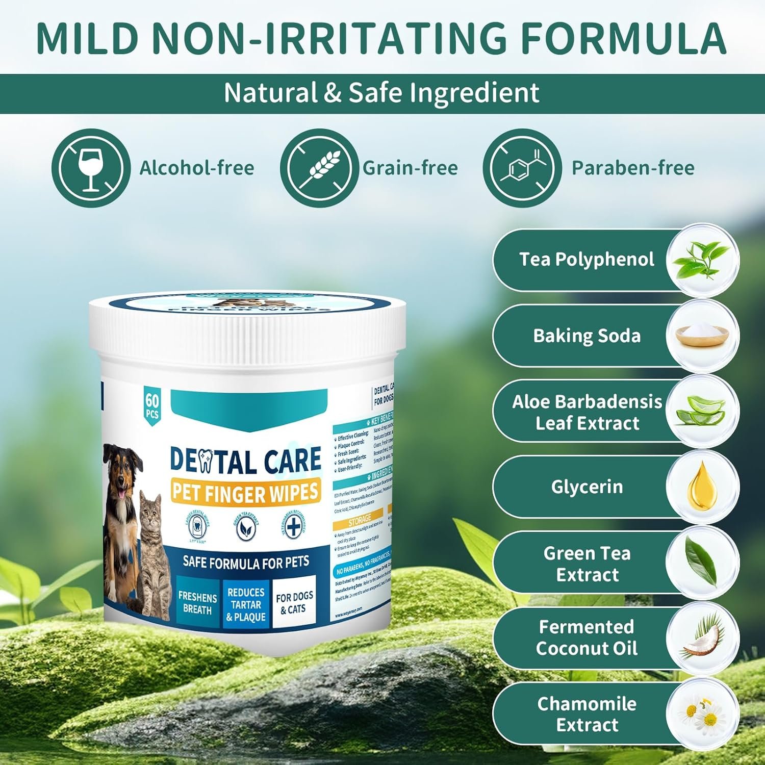 Teeth Cleaning Wipes for Dogs & Cats, Dog Tooth Brushing Kit Dog Dental Wipes, Reduces Tartar & Plaque Fresh Breath Dog Teeth Cleaning Finger Toothbrush, Disposable Gentle Dog Teeth Wipes, 120 Counts - Image 6