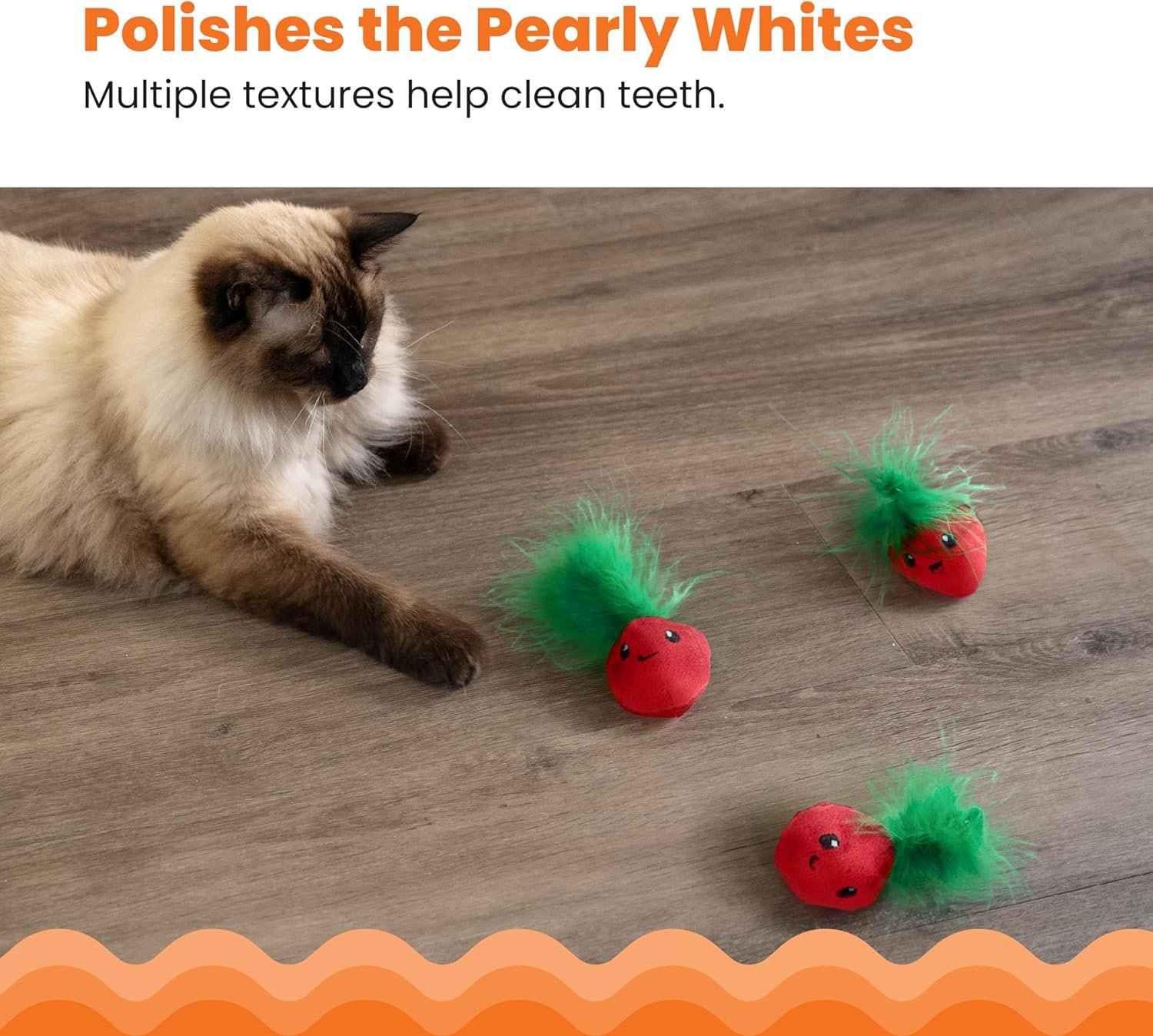 Catstages Straw-Babies Cat Dental Catnip Mesh Toy, Pink - 3 Pack - Image 5