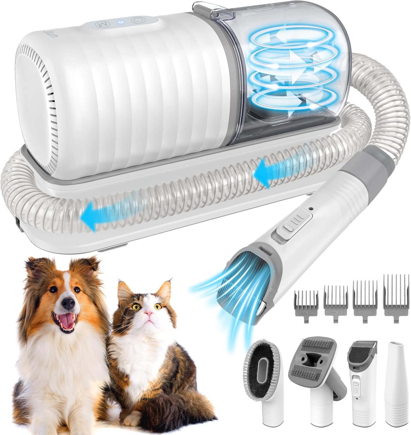 Dog Grooming Kit: 16000Pa Powerful Dog Grooming Vacuum, 99% Pet Hair Suction, Pet Grooming Vacuum with 4 Grooming Tools & 3 Suction Levels, Large Dust Cup & Low Noise Clippers for Dogs & Cats - Image 2