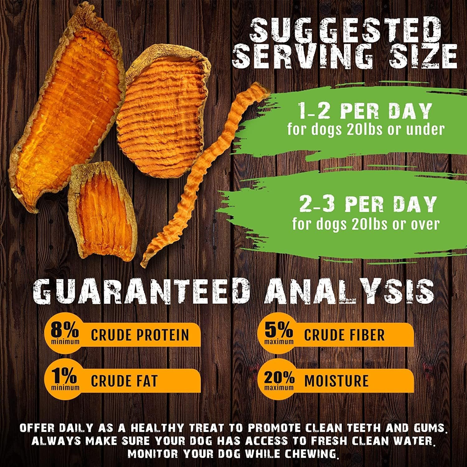 Sams Yams Sweet Potato Dog Treats, Healthy Dog Treats for Large Dogs - Sweet Potato Dog Treats Made in USA, High Fiber, Vegan Dental Chews - Big Boyz, Sweet Potato Dog Chewz, 15oz (Pack of 3) - Image 6