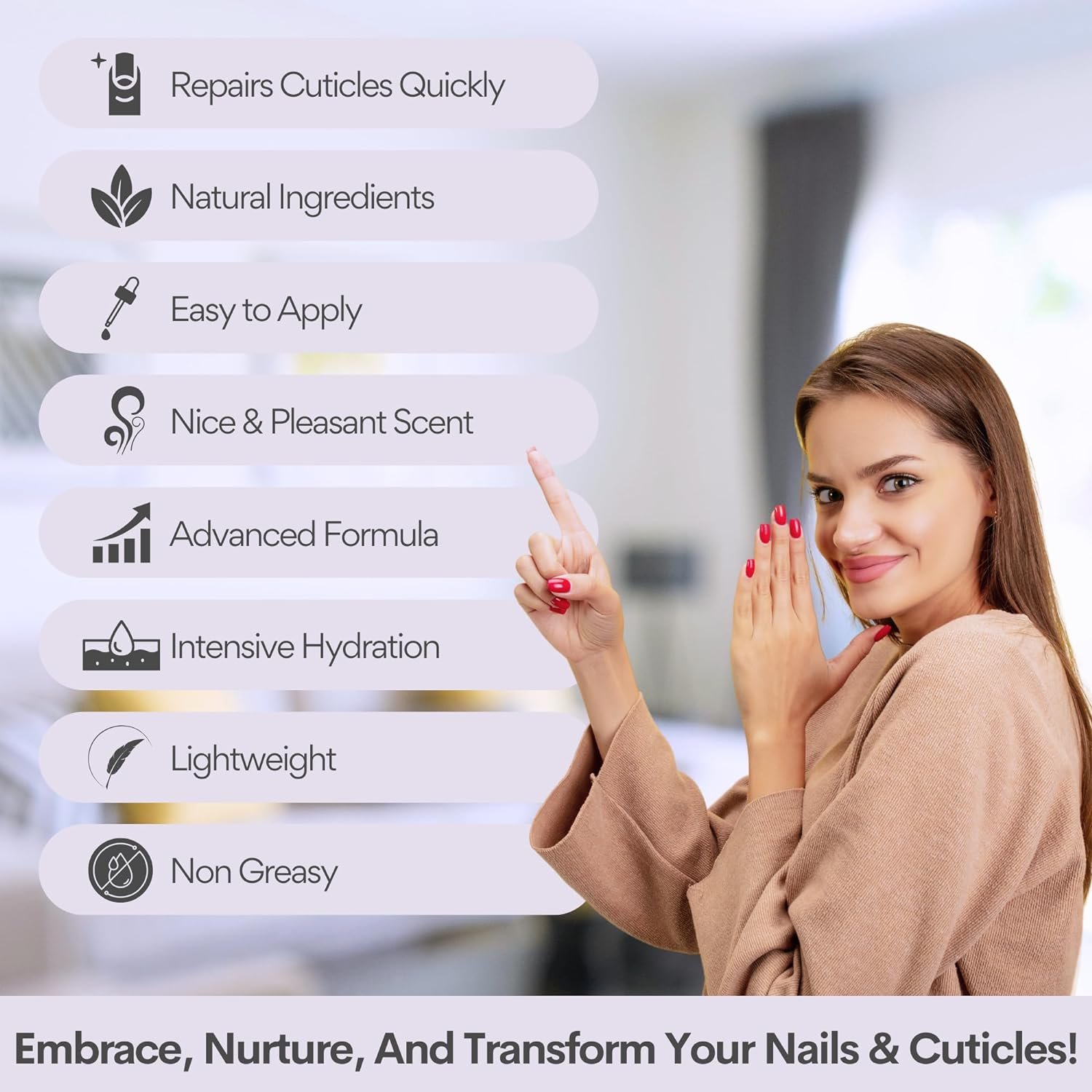 C CARE Cuticle Oil For Nails - Levender and chamomile Nail Oil - Moisturizes and Strengthens Nails and Cuticles - Dropper & Brush included - Large 2.5 oz bottle - Image 7