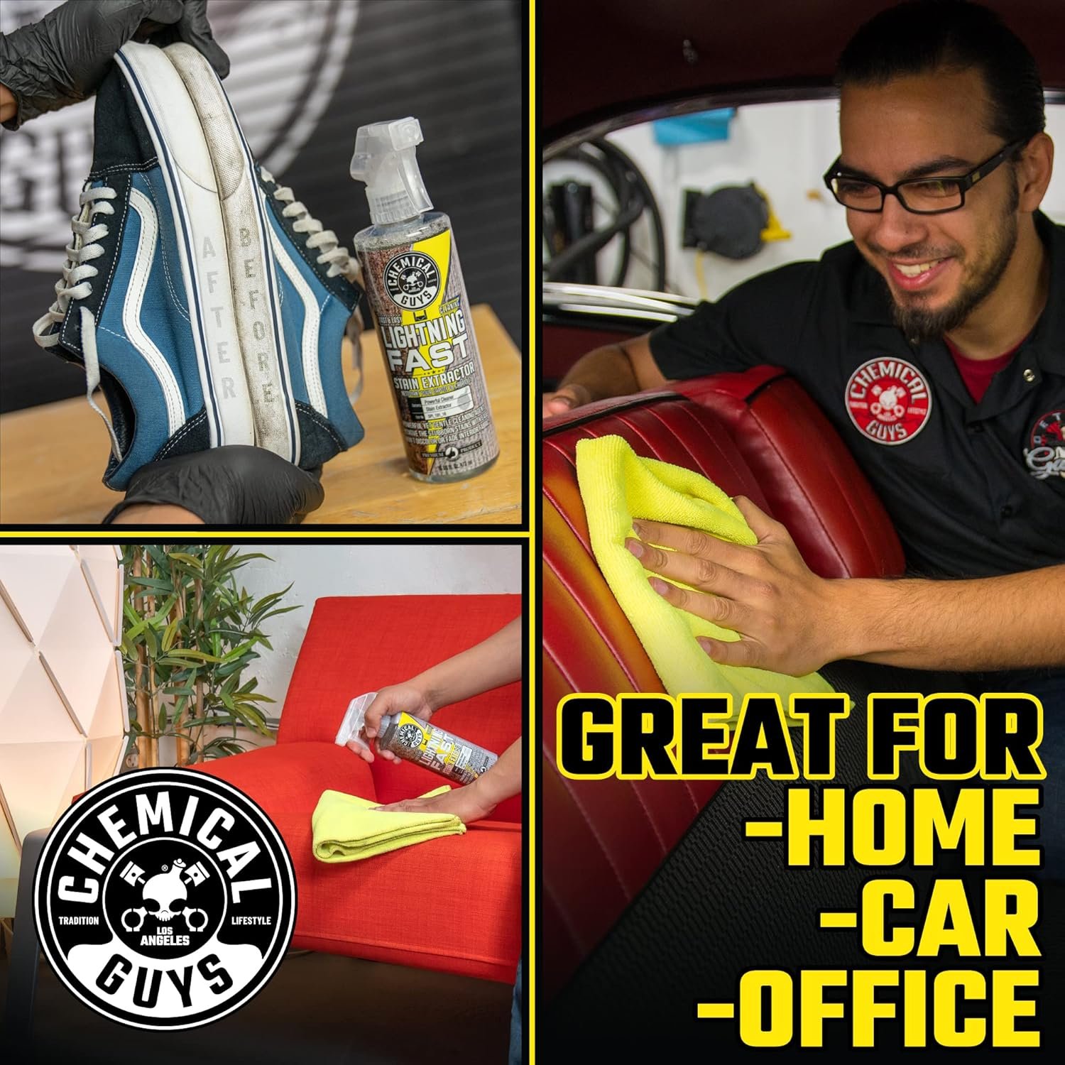 Chemical Guys Basic Carpet Cleaning, Stain Fighting & Interior Cleaning Kit (3 Piece Kit with Total Interior SPI22016, Foaming Citrus Fabric Clean CWS20316 & Lightning Fast Stain Extractor SPI_191_16) - Image 7