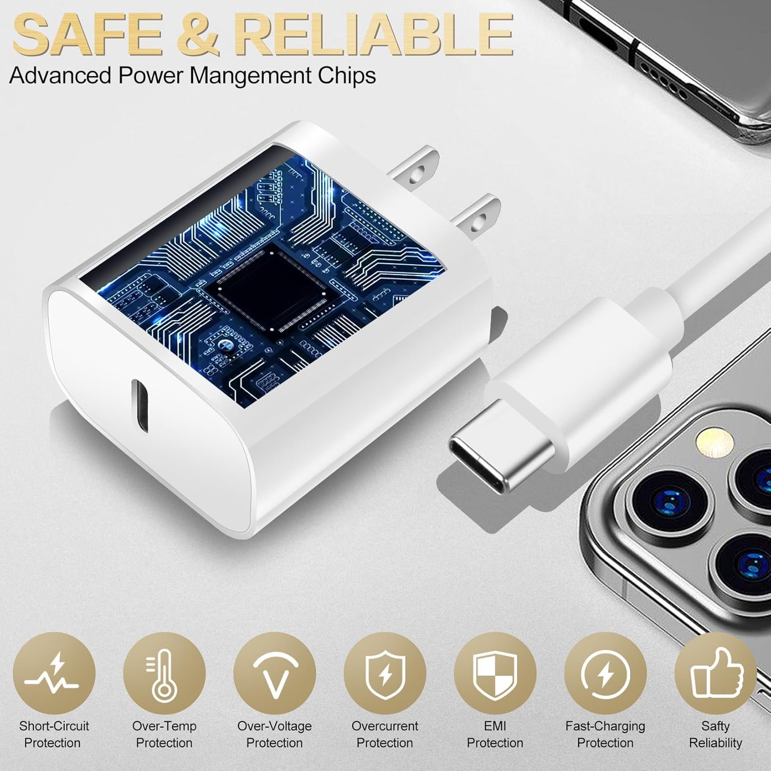 Fast Charger for iPhone 16 Pro Max,iPhone 16 Charger Fast Charging Block,3Pack 20W Quick Apple iPhone 15 Charger Adapter,6FT USBC to C Charger Cable for iPhone 16/16 ProMax/15 Pro/15 Plus,iPad Pro/Air - Image 5