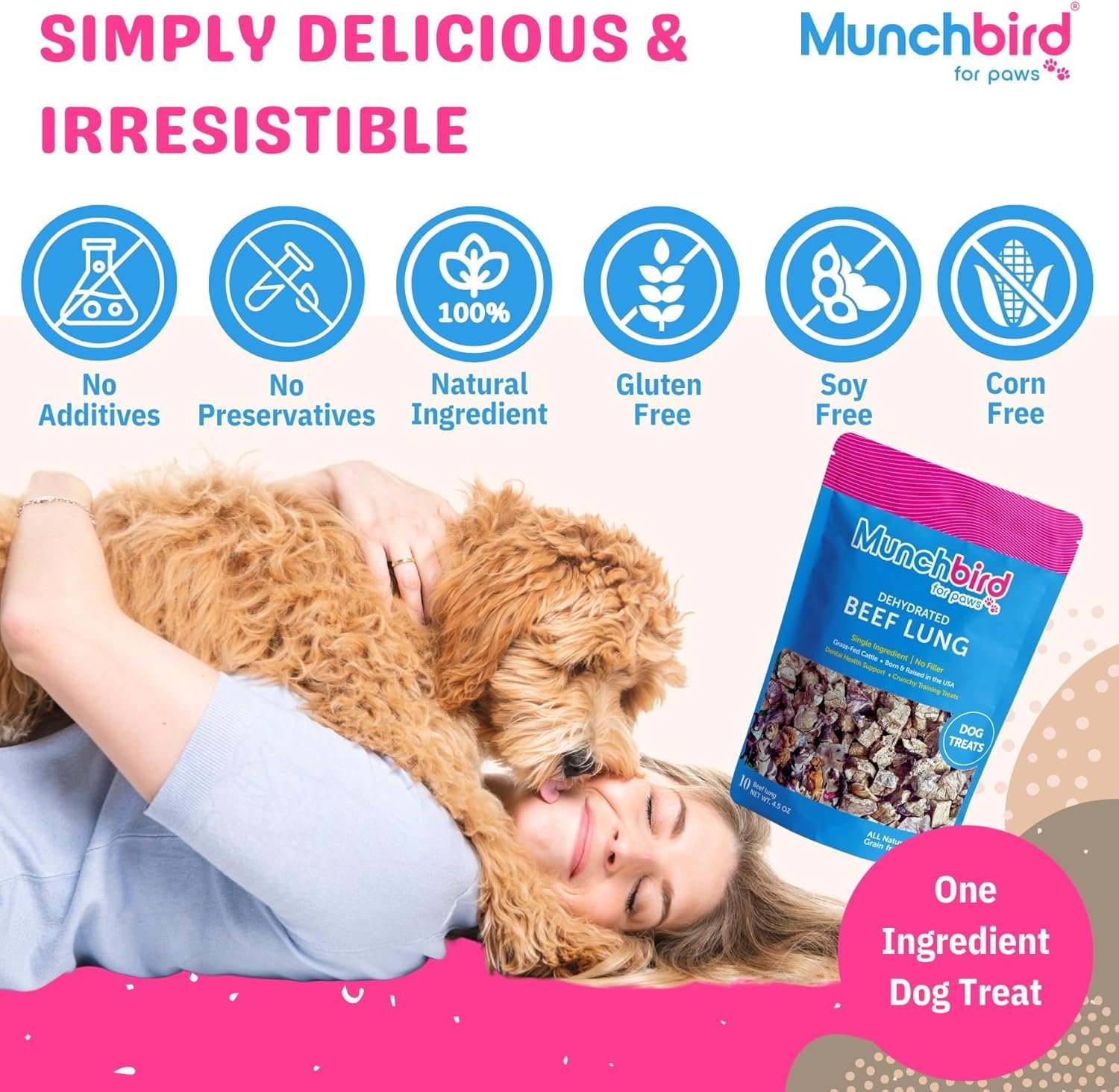 Dehydrated Beef Lung Dog Treats (Premium Angus Beef), Dog Training Treats, Excellent Alternative to Freeze Dried Beef Liver Dog Treats for Maximum Crunch and Flavor, Made and Sourced in USA - Image 6