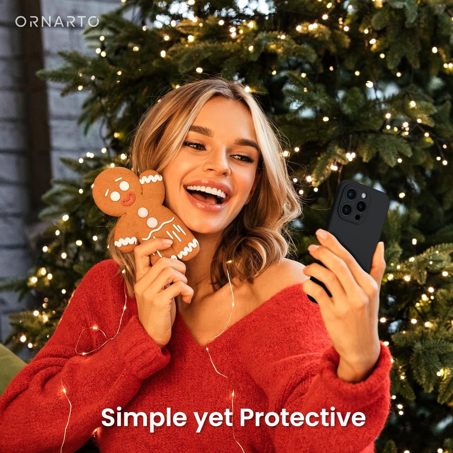 ORNARTO Compatible with iPhone 15 Pro Max Case with 2 x Screen Protector, Shockproof Liquid Silicone Cover, Drop Protection Phone Case for iPhone 15 Pro Max, Black - Image 7