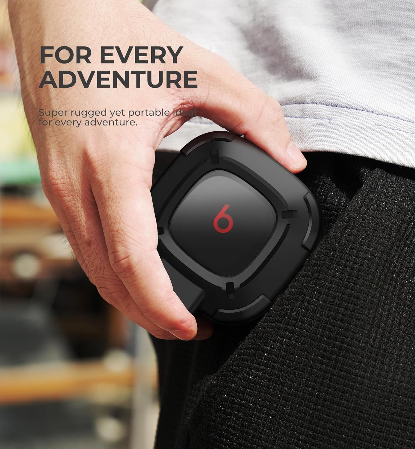 Dexnor Rugged Bumper Case for Beats Fit Pro (2021) Cases with Secure Lock, Shockproof Clear Cover with Carabiner & Keyring for Beats Fit Pro 2021 Black - Image 8