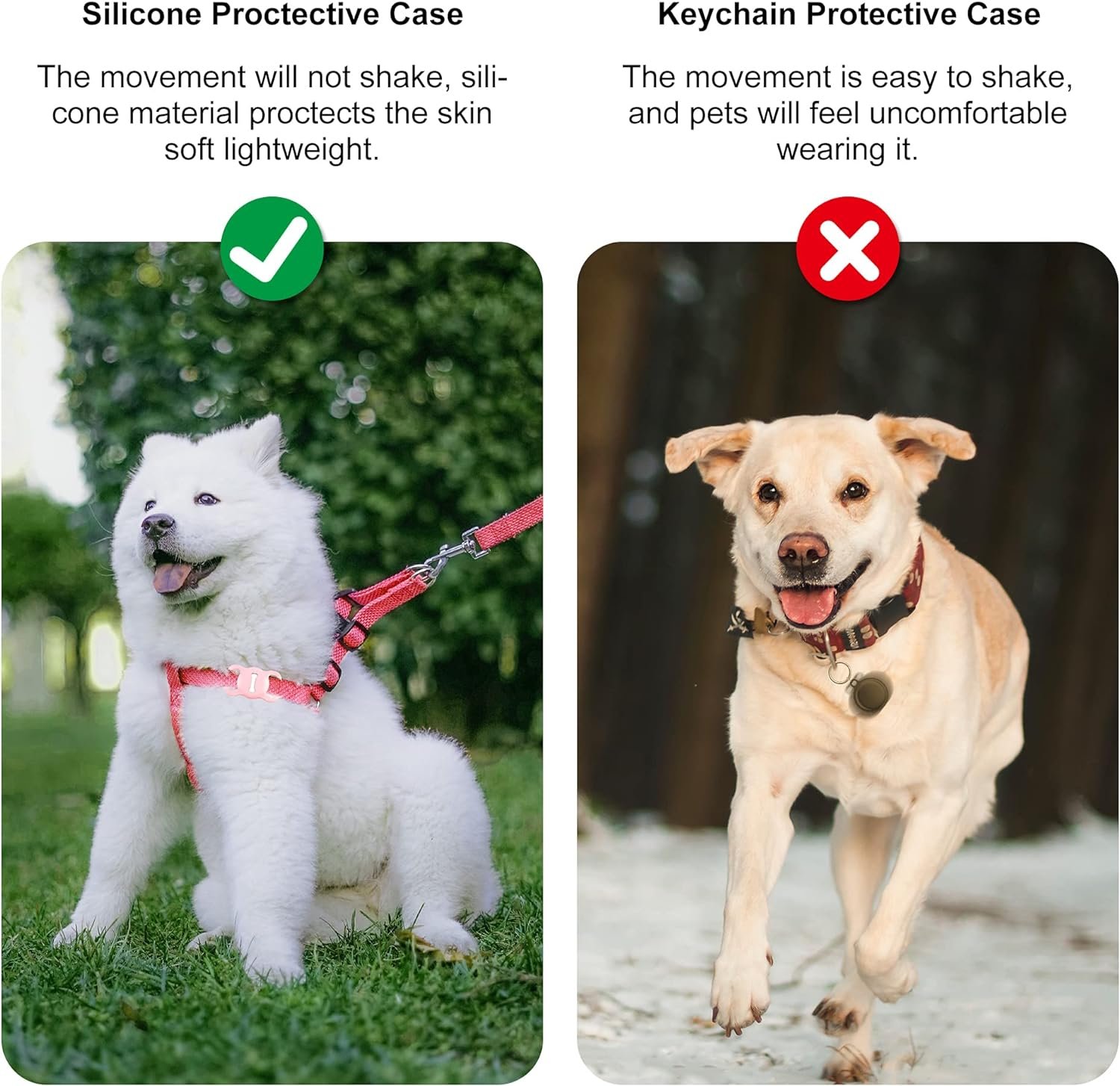 for Airtag Dog Collar Holder, DLENP Air Tag Protective Cat Airtag Dog Collar,Silicone AirTags GPS Tracking Accessories,Air Tags with Bone Pattern (1 Pack(Pink)) - Image 7