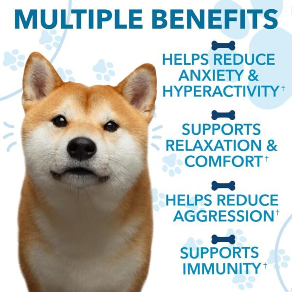 (2 Pack) Hemp Calming Chews for Dogs with Anxiety and Stress - 360 Soft Dog Calming Treats - Dog Anxiety Relief - Storms, Barking, Separation - Valerian Root - L-Tryptophan - Hemp Oil - Made in USA - Image 7