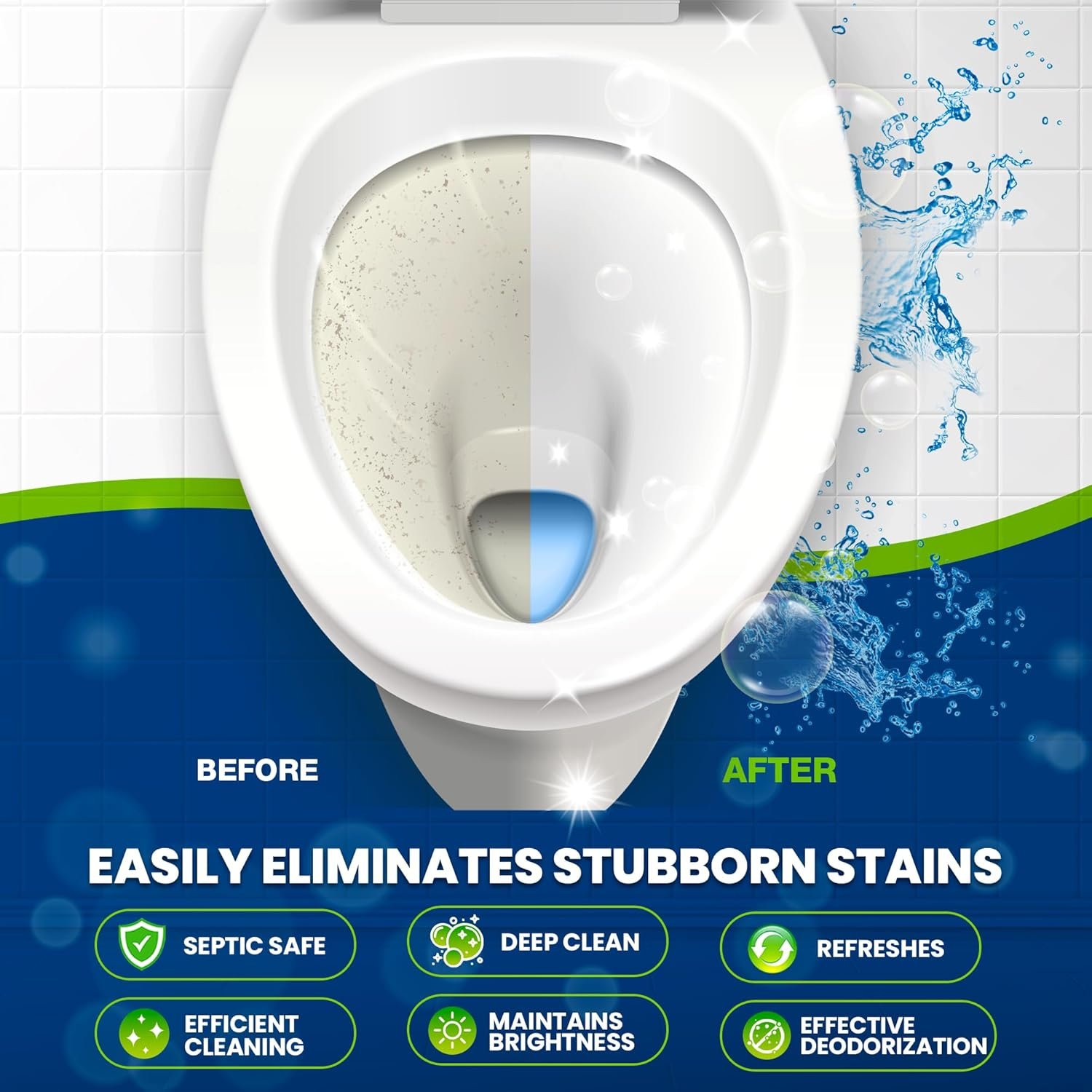 True Fresh Toilet bowl cleaner tablets 24 Pack, 1 year supply of cleaning and Deodorizing your toilet - Image 6