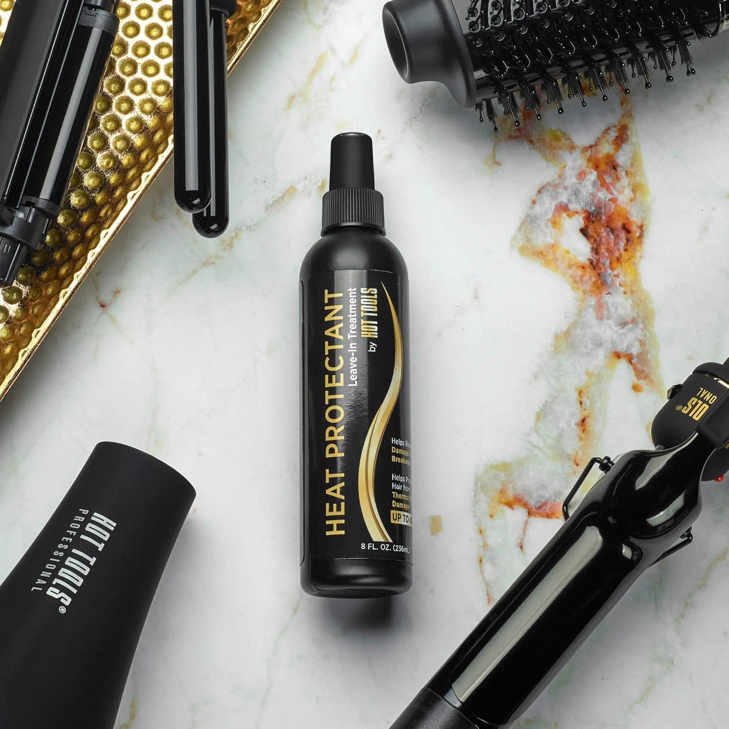 Hot Tools Hair Heat Protectant Leave-in Treatment Spray, 8 Ounce - Image 6