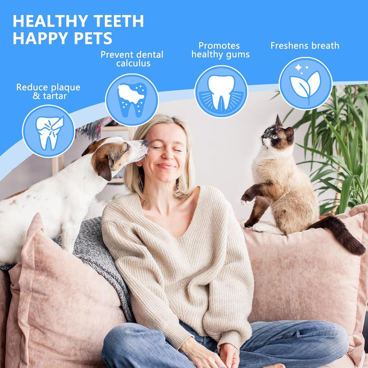 CuteBone Pet Dental Finger Wipes - 50 Count, Easy Oral Care for Cats & Dogs, Disposable, Stress-Free - Image 5