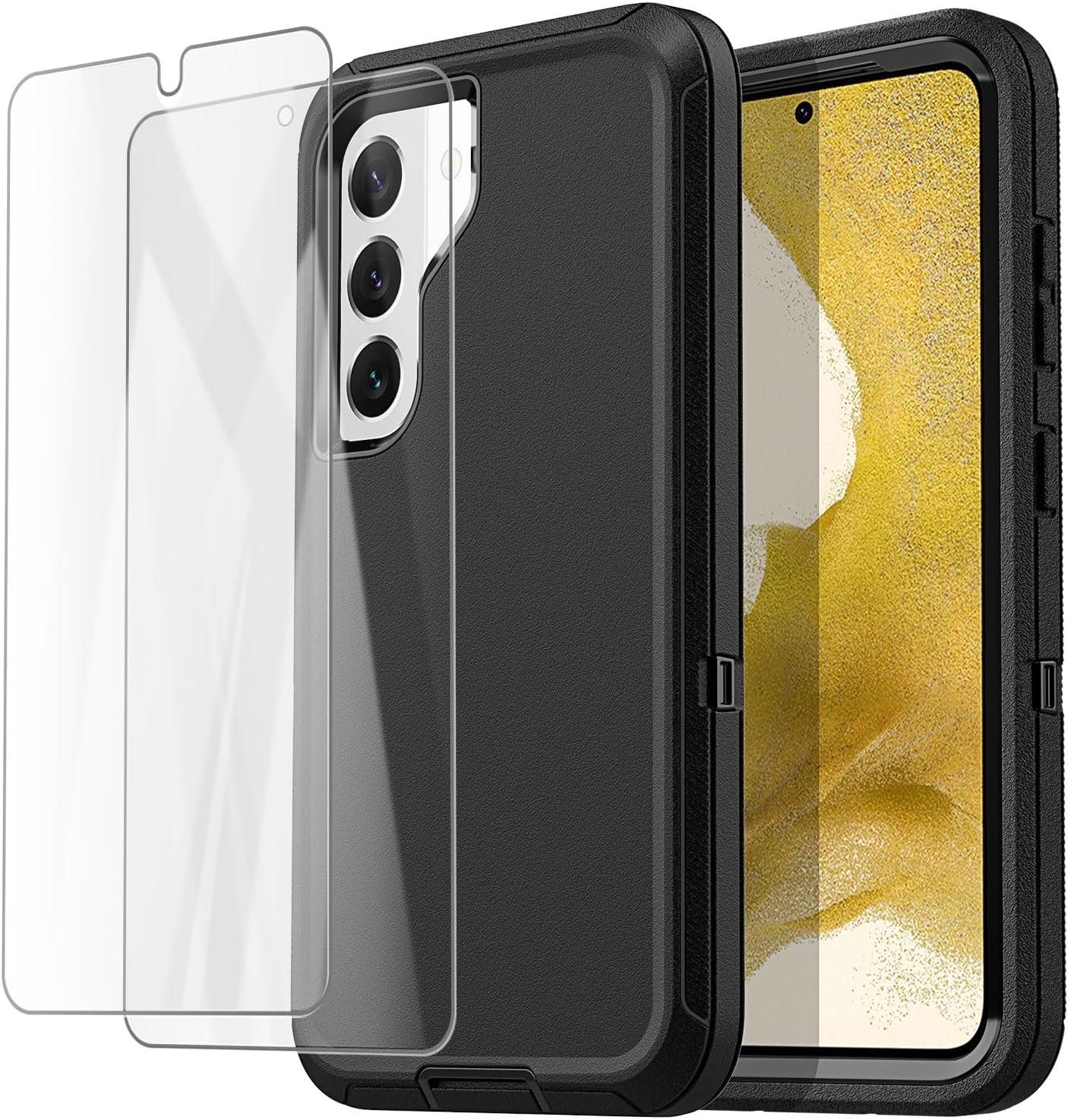 AICase for Samsung Galaxy S22 Case with Screen Protector,Heavy Duty Drop Protection Full Body Rugged Shockproof/Dust Proof Military Protective Tough Durable Phone Cover for Samsung S22 6.1“_5 - Image 2