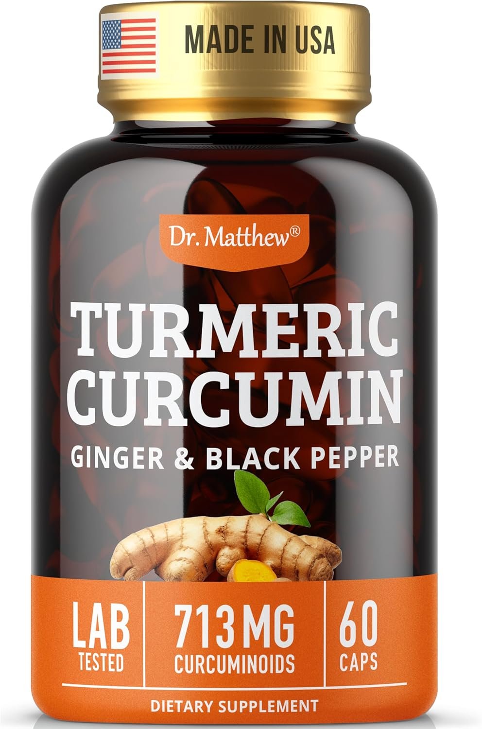 Turmeric Curcumin with Black Pepper. Turmeric and Ginger Supplement. 15X High Potency & Absorption Turmeric Capsules. Turmeric Curcumin Supplements 1000mg. Curcuma Capsules. Joint Support, 60 Pills. - Image 2