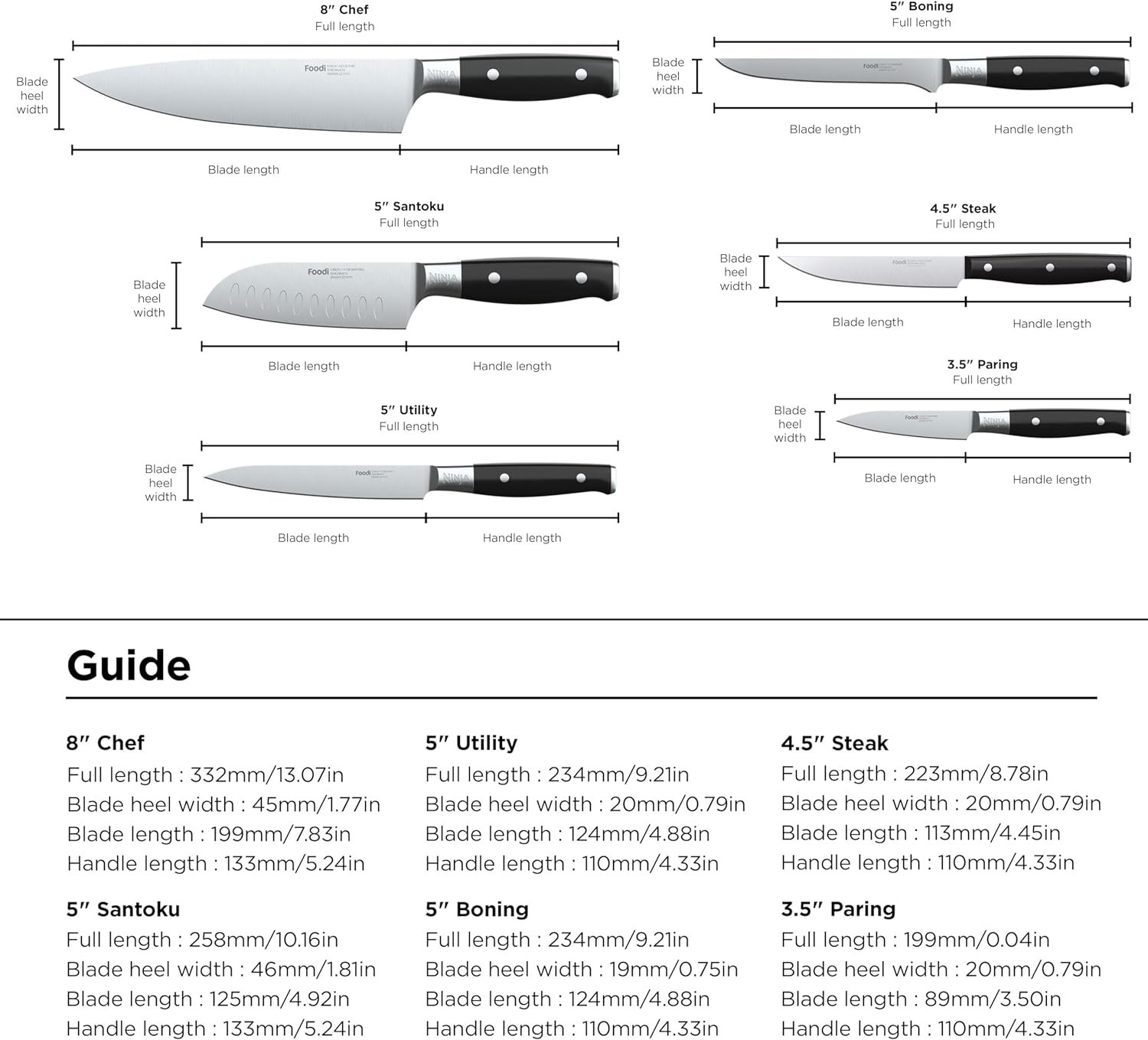 Ninja Knife Set, Knife Sharpener, Knife Block Set, Stainless Steel Knives, 14 Piece Set, Steak Knives, Chef Knives and More, Foodi NeverDull, Black, K32014 - Image 11