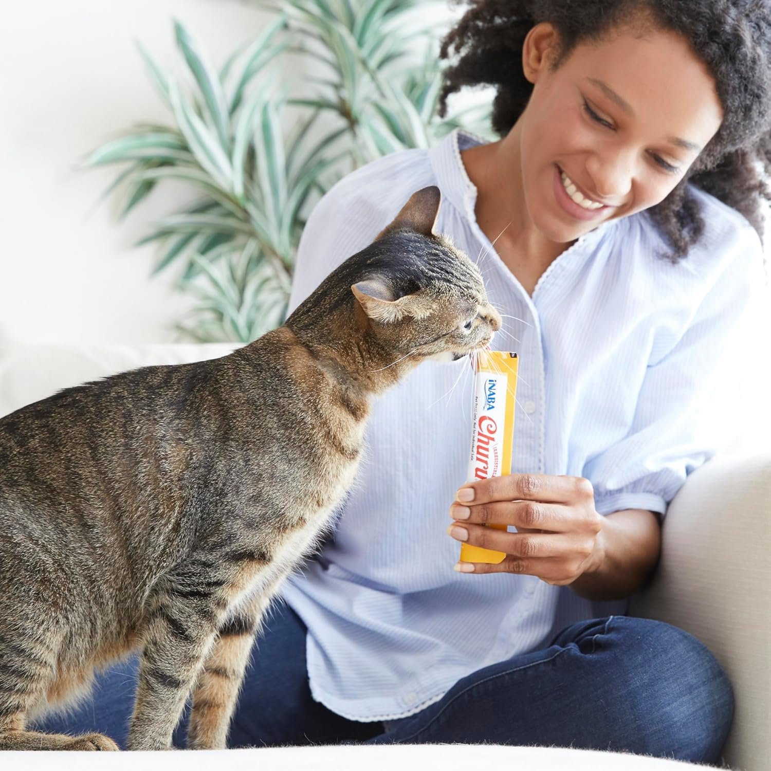 INABA Churu Cat Treats, Grain-Free, Lickable, Squeezable Creamy Purée Cat Treat/Topper with Vitamin E & Taurine, 0.5 Ounces Each Tube, 50 Tubes, Tuna & Chicken Variety - Image 10