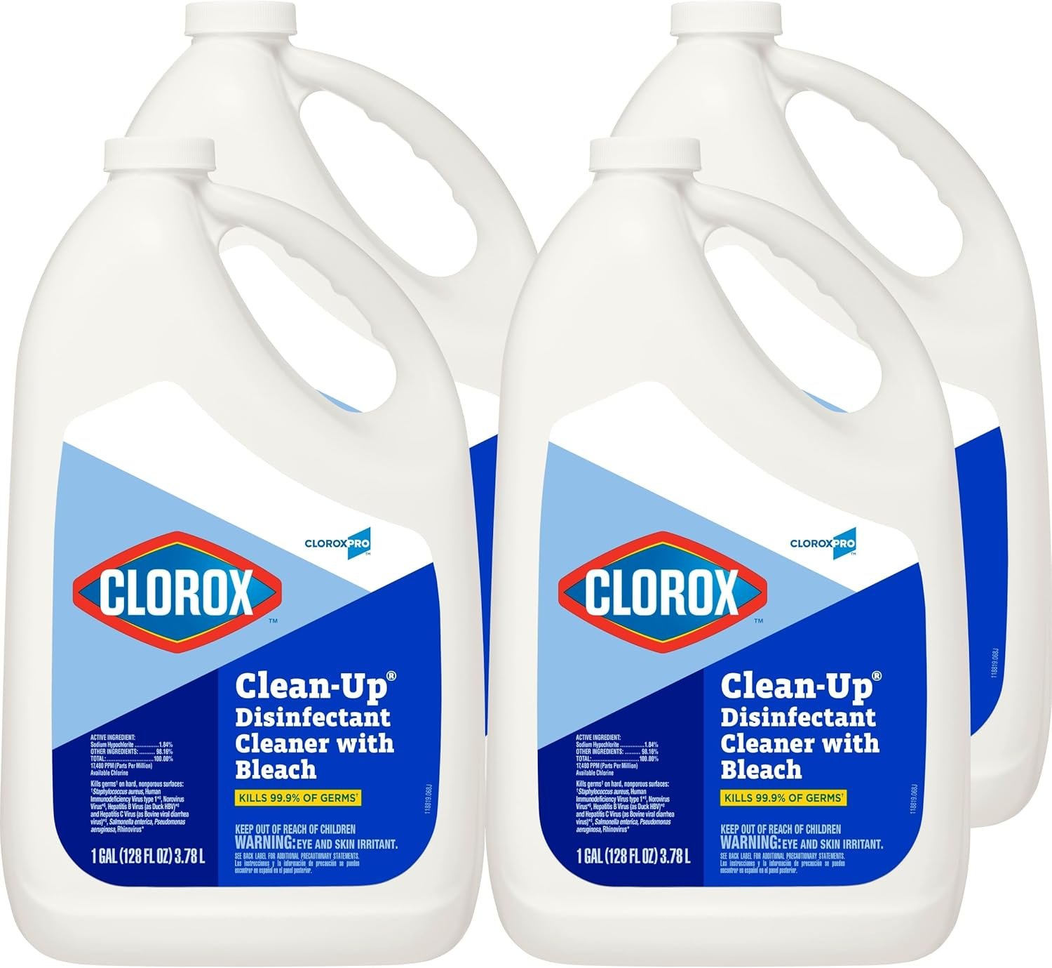 CloroxPro Clean-Up All Purpose Cleaner with Bleach, Clorox Healthcare Cleaning and Industrial Cleaning, Original, 128 Ounces (Pack of 4) - 35420 - Image 2
