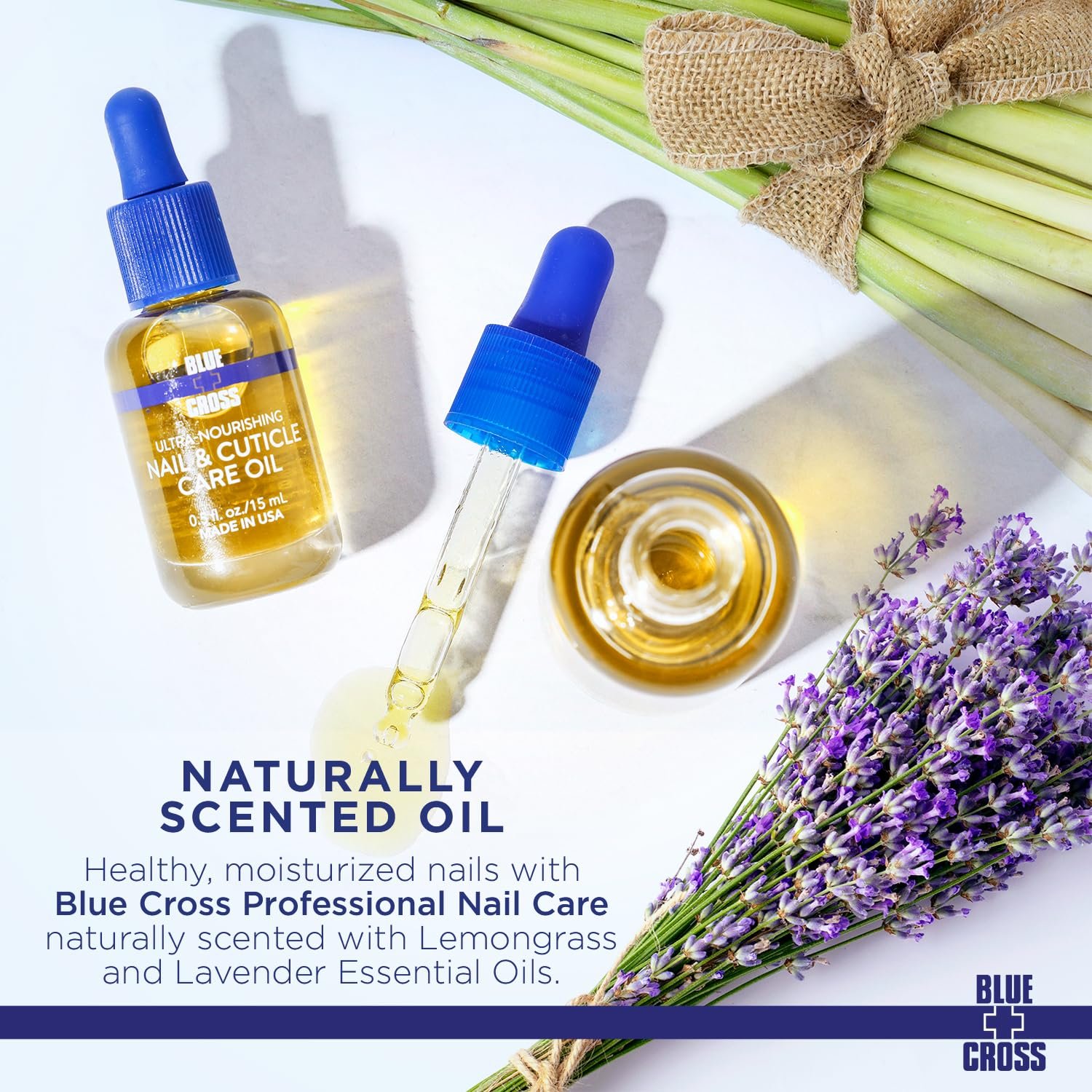 Blue Cross Cuticle Remover Cream for Dry Damaged Cuticles + Professional Nail & Cuticle Care Oil, 2 Pack Gift Set, Cuticle Oil 1oz + Cuticle Softener Cream 1oz, Made in USA - Image 6