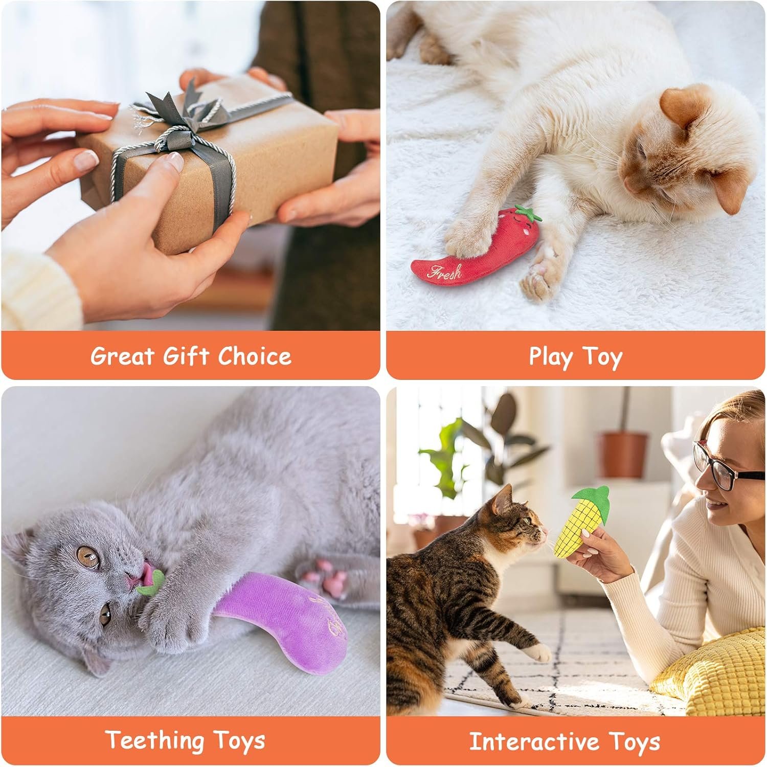 Catnip Toys, Cat Toys, Catnip Toys for Cats, Cat Toys with Catnip, Cat Toys for Indoor Cats, Interactive Cat Toy, Cat Chew Toy, Cat Pillow Toys, Cat Toys for Kittens Kitty - Image 7