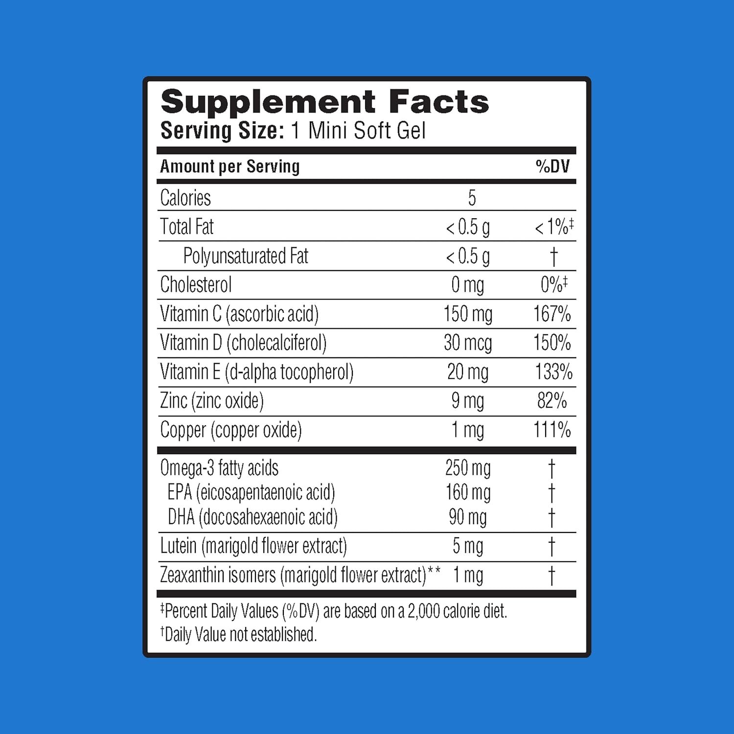 Ocuvite Eye Vitamin & Mineral Supplement, Contains Zinc, Vitamins C, E, Omega 3, Lutein, & Zeaxanthin, 30 Softgels - Image 7