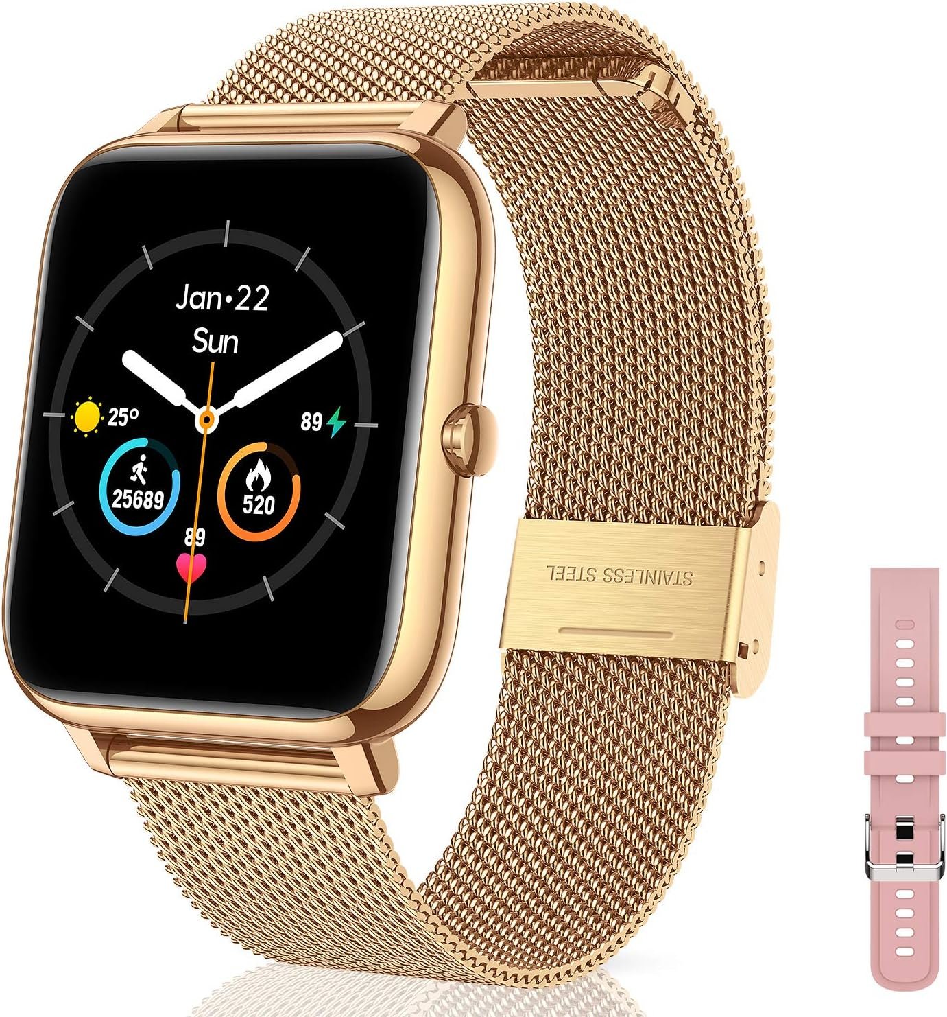 Smart Watch for Android Phones iOS Waterproof Smart Watches for Women Men Sports Digital Watch Fitness Tracker Heart Rate Blood Oxygen Sleep Monitor Touch Screen Compatible Samsung iPhone - Image 2