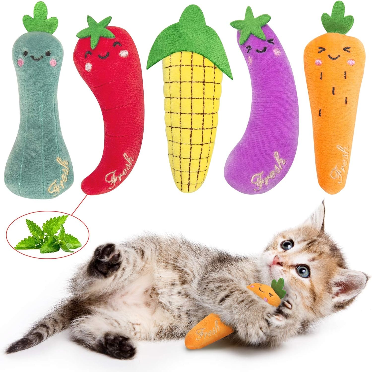 Catnip Toys, Cat Toys, Catnip Toys for Cats, Cat Toys with Catnip, Cat Toys for Indoor Cats, Interactive Cat Toy, Cat Chew Toy, Cat Pillow Toys, Cat Toys for Kittens Kitty - Image 2