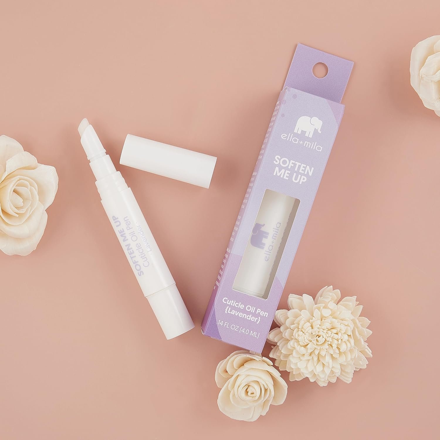 ella+mila Soften Me Up Cuticle Oil Pen (Lavender) - Rejuvenating Cuticle Oil for Nails with Vitamin E - 17-Free Cuticle & Nail Oil Pens for Healthier Nails - Vegan Nail Oil Cuticle Pen (0.14 fl oz) - Image 7