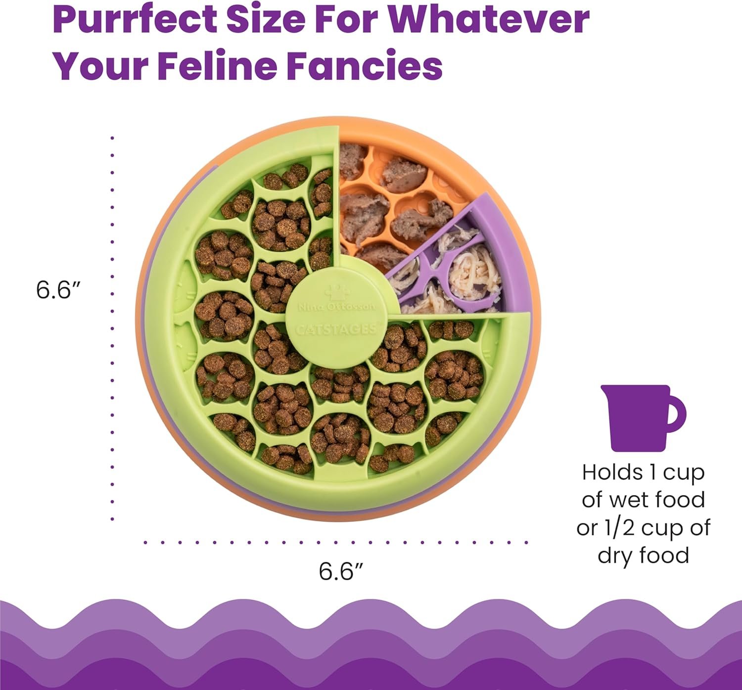 Catstages Kitty Lickin' Layers Multilayered Cat Fun Feeder Cat Treat Puzzle - Image 6