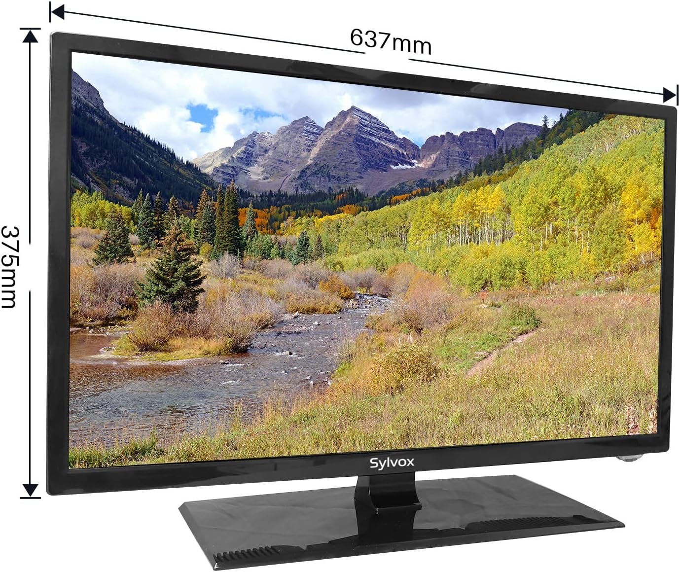 SYLVOX 27 Inch Smart TV 12/24 Volt TV 1080P FHD RV TV Android 11.0 Built-in Digital Video Disc Player with WiFi, Wireless Connection and Digital Noise Reduction Function - Image 4