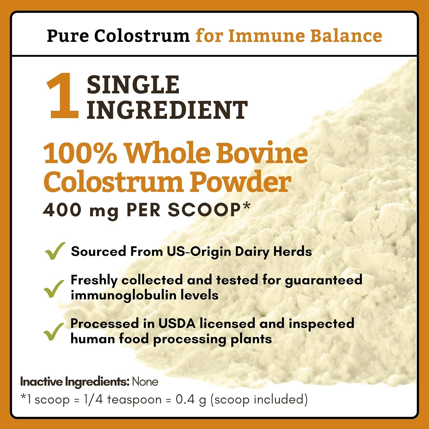 Wholistic Pet Organics Pure Colostrum - 1 Oz - Dog Allergy Relief & Itchy Skin Treatment, Senior Dog Supplements & Immune Support, Licking Paws Relief - Image 3