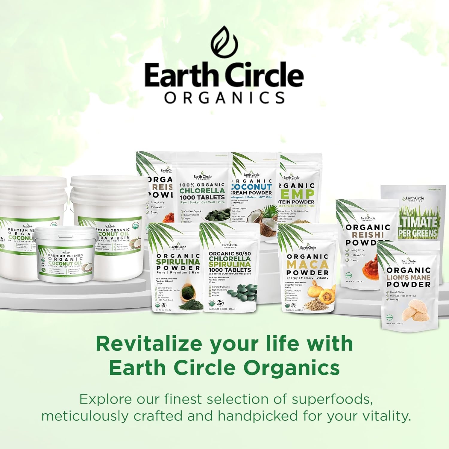 Earth Circle Organics Ultimate Super Greens Powder | 15 Powerful Superfoods | Energy & Fiber-Rich Green Supplement | Vegan, No Additives | for Smoothie Mix & Juices | 30 Servings, 10oz (Pack of 1) - Image 8