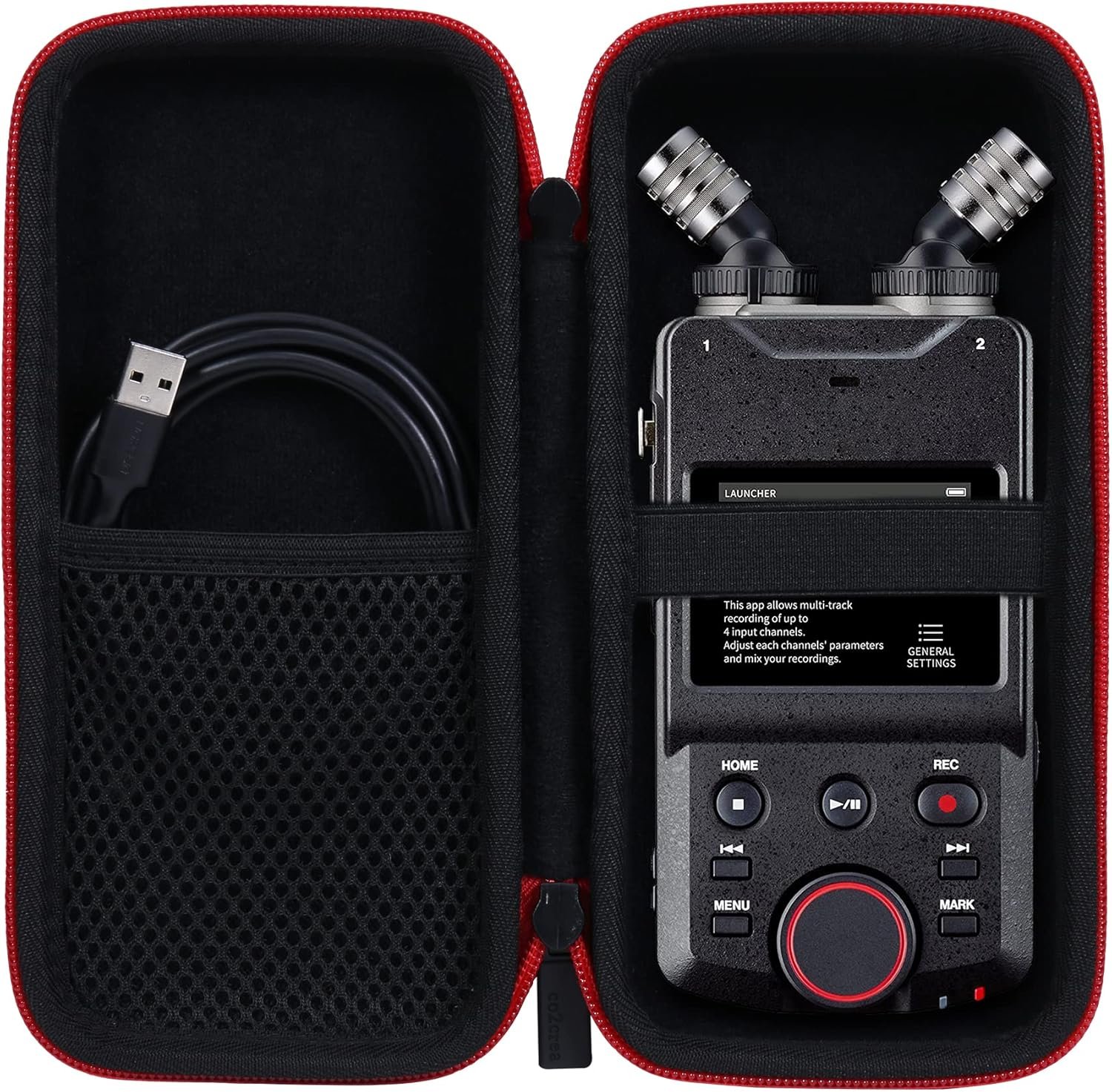 co2CREA Hard Case compatible with TASCAM Portacapture X6 32-bit Float Portable Audio Recorder - Image 2