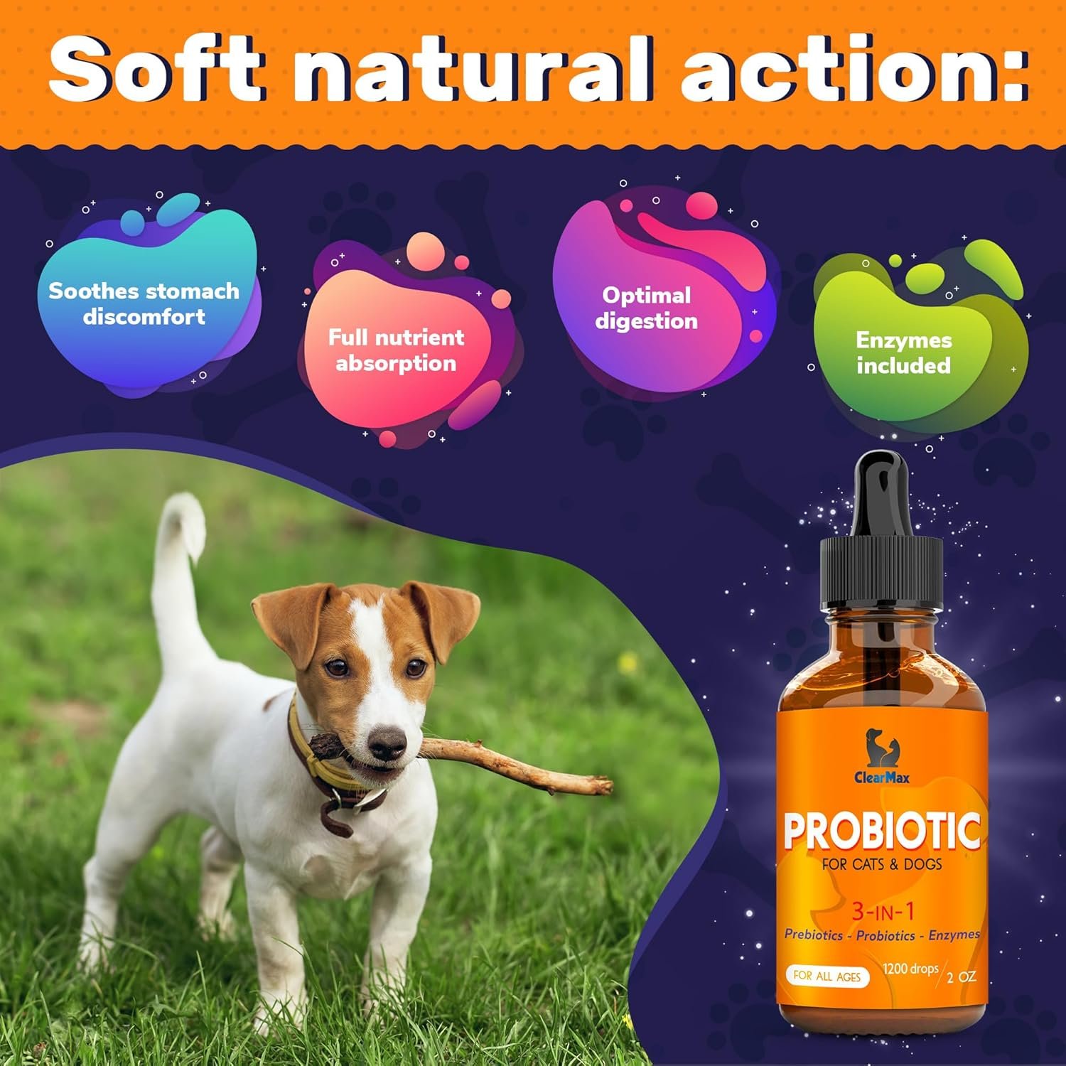 Probiotics for Dogs ◆ Cat Probiotic ◆ Great Dog Probiotics and Digestive Enzymes for Pet ◆ Dog Digestive Enzymes & Pure Prebiotic ◆ Canine Probiotic ◆ Probiotics for Cats ◆ Puppy Probiotic - Image 3
