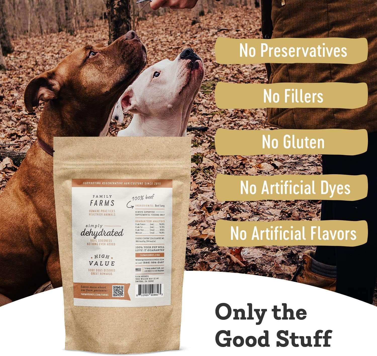 Farm Hounds - Beef Lung - Premium Natural Beef Lung Jerky for Dogs - Made from 100% Humanely Raised Cattle - Organ Treat - Great for Training & Treats - No Added Fillers - Made in USA - 2 oz - 1 Pack - Image 7