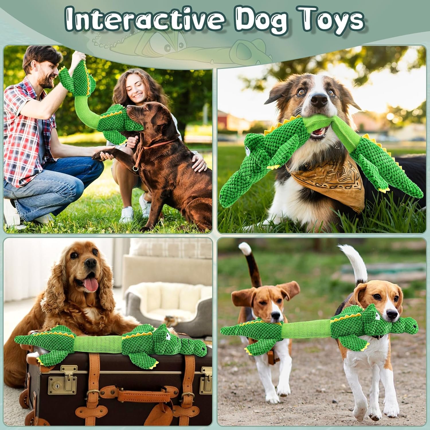 Dog Toys for Large Dogs: Squeaky Dog Toys - Plush Dog Chew Toys - Tough Tug of War Dog Toys - Interactive Puppy Toys for Small,Medium,Large Breed - Image 7