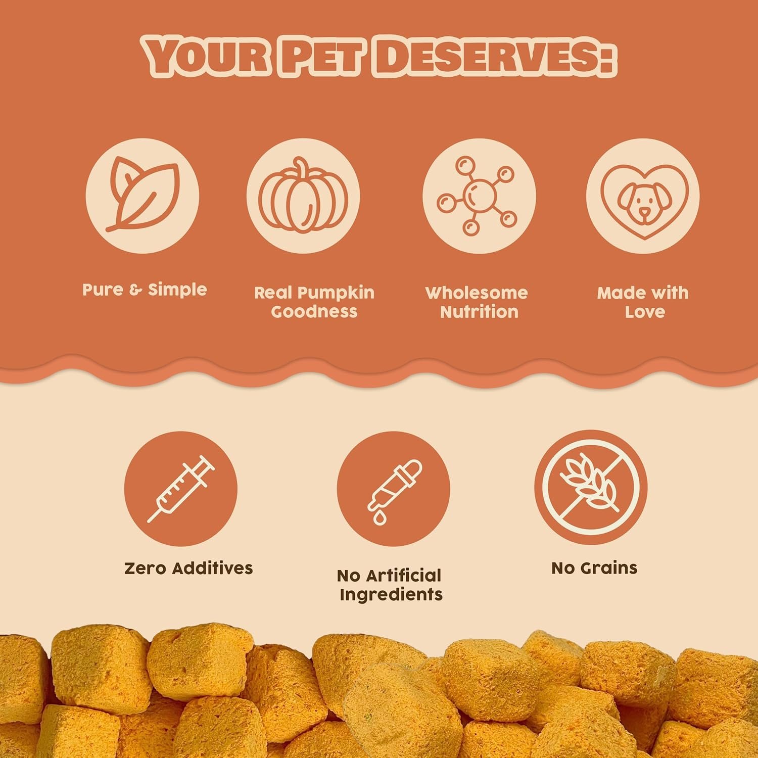 Benji & Louie Freeze Dried Pumpkin - Natural Healthy Dog and Cat Treats, Single Ingredient, 2 oz - Image 6