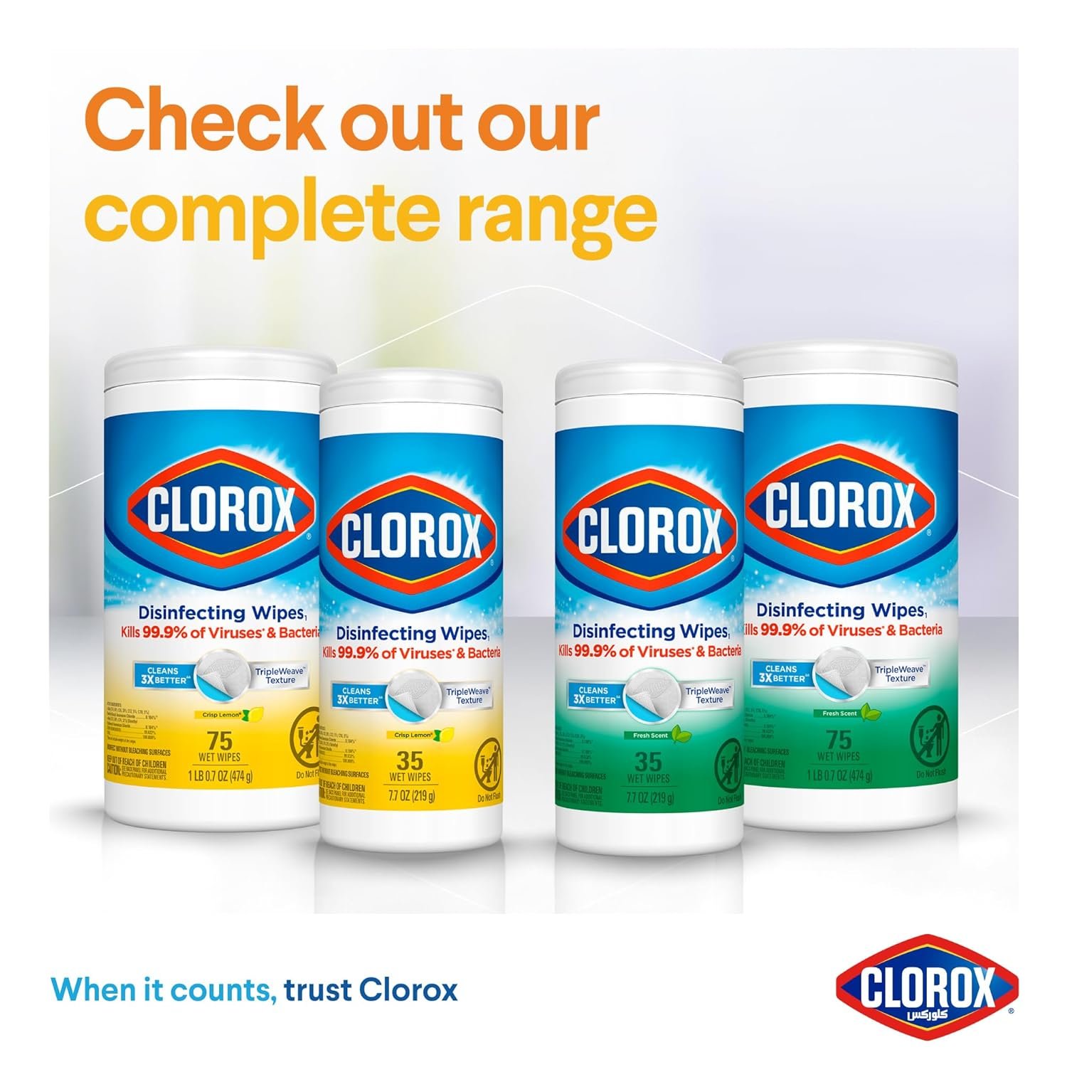 Clorox Disinfecting Wipes, Bleach Free Cleaning Wipes - Crisp Lemon, 35 Count - Image 7