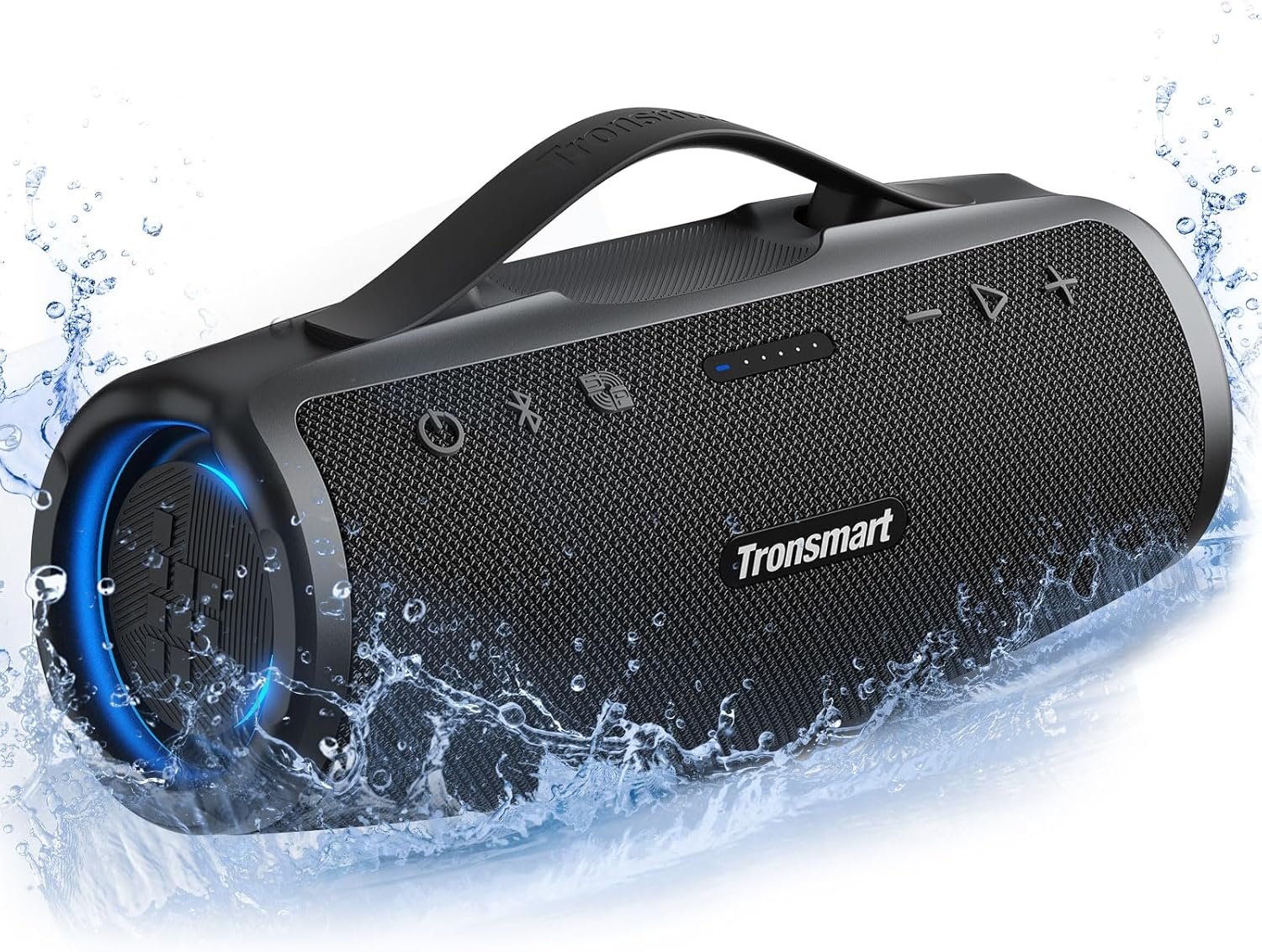 Tronsmart Mirtune S100 Portable Bluetooth Speaker, 50W Punchy Bass &Clear Treble, Retractable Handle, 20H Playtime, IPX7 Waterproof, Customize EQ, Built-in Power Bank for Outdoor, Camping,Beach(Black) - Image 2