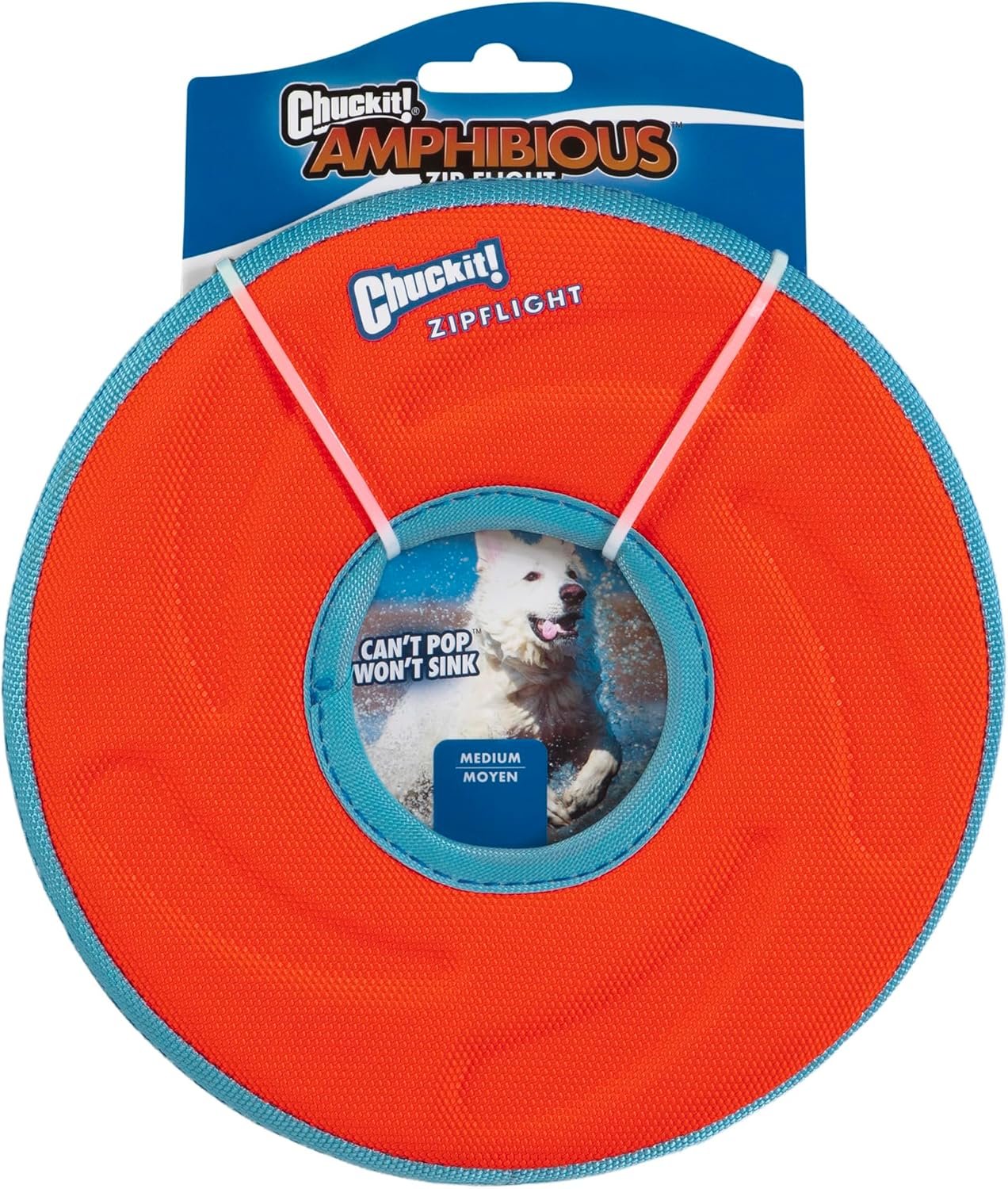ChuckIt! Zipflight Flyer Dog Frisbee & Dog Toy that Floats; Gentle On Dog's Teeth and Gums; Medium - Image 4