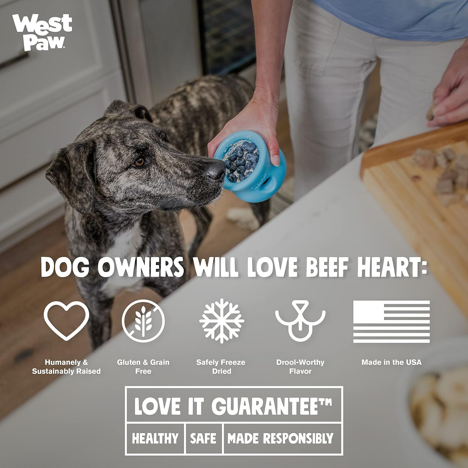 WEST PAW Freeze-Dried Raw All Natural Dog and Puppy Training Treats, Single Ingredient, Humanely Raised and Sustainably Sourced, Made in USA, Beef Heart, 2 Pack - Image 4