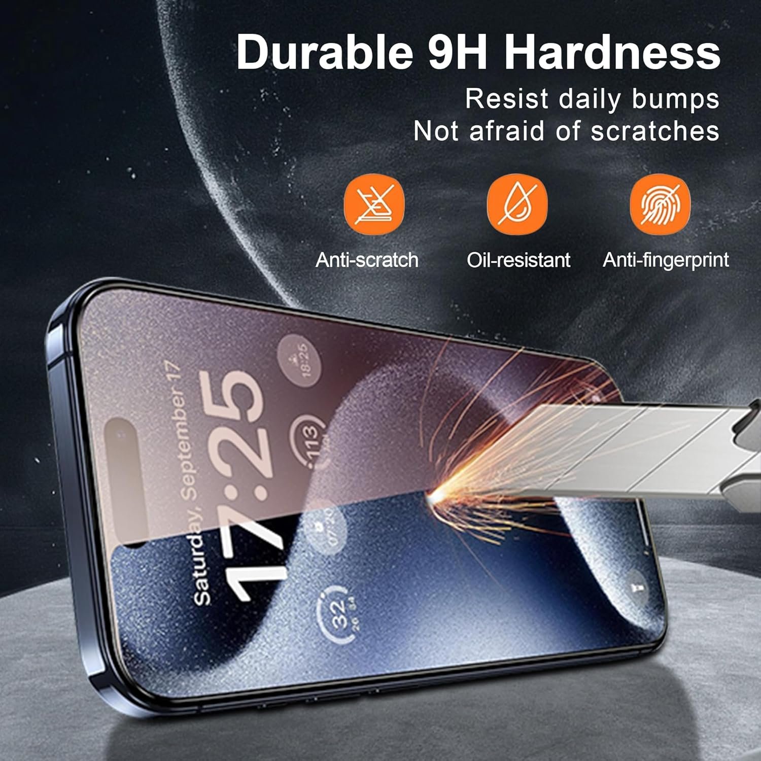 2 Pack Compatible with iPhone 15 Pro Max and Compatible with iPhone 15 Plus Privacy Screen Protector Gradient colorful 25 Degree Anti-Spy Tempered Glass Anti-Bluelight Bubble Free Full - Image 7