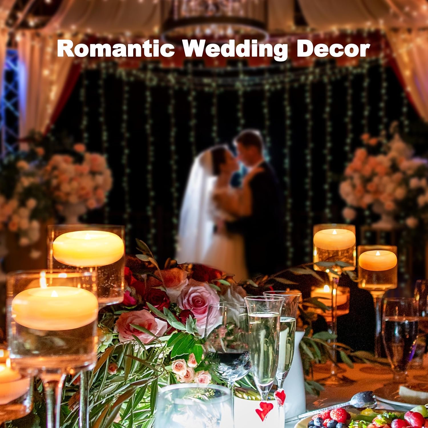 Aignis Flameless LED Floating Candles, 3 Inch White Battery Operated Candles Tealights 24 Pack for Pool/Bathtub/Hot Bath/Wedding Centerpiece Decor - Image 3