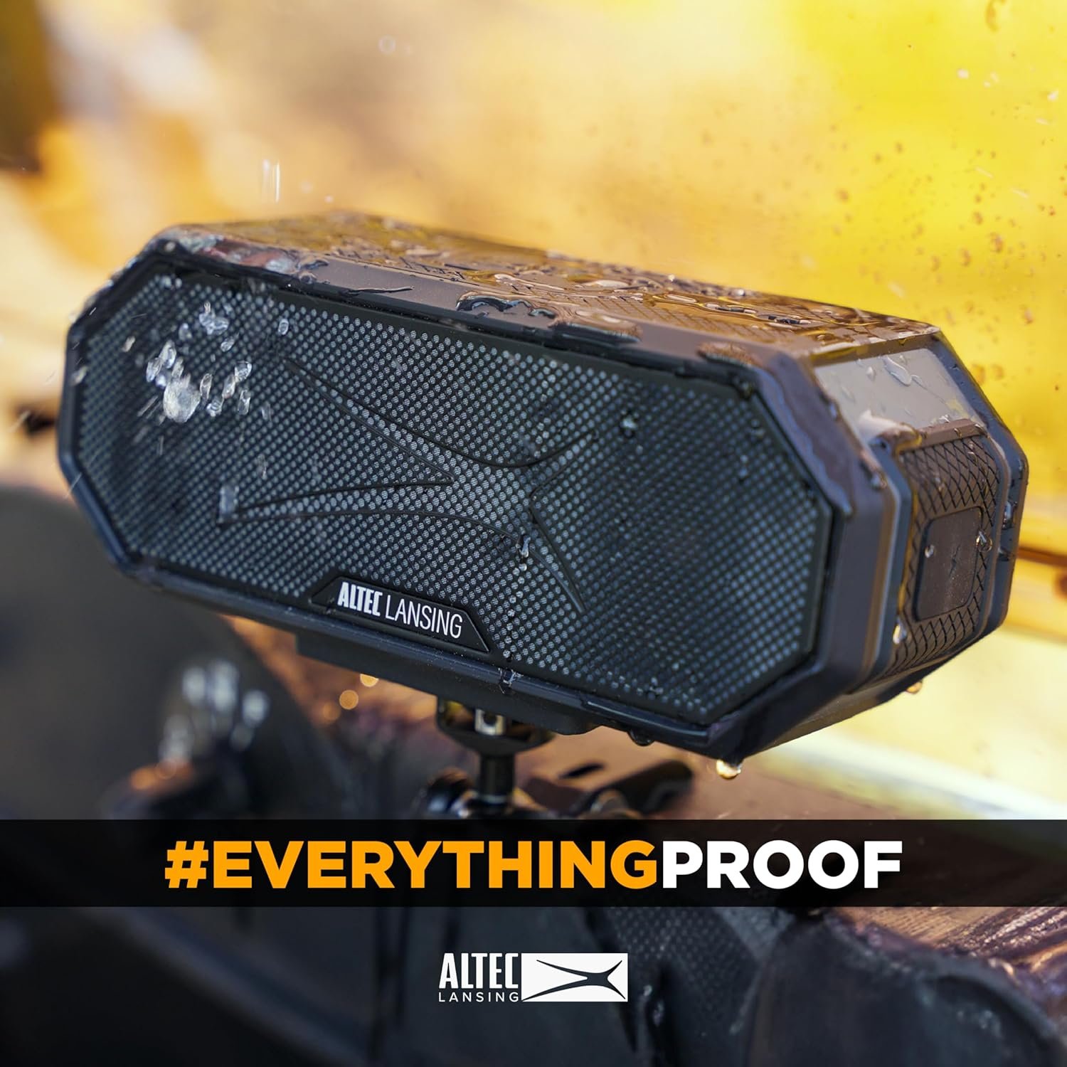 Altec Lansing Loud Portable Speakers Bluetooth Wireless Waterproof - MultiColor LED, 20 Hour Playtime, Mount Included | HydraBLAST 2.0 Magnetic Bluetooth Speaker for Travel, Home and Outdoor Adventure - Image 4