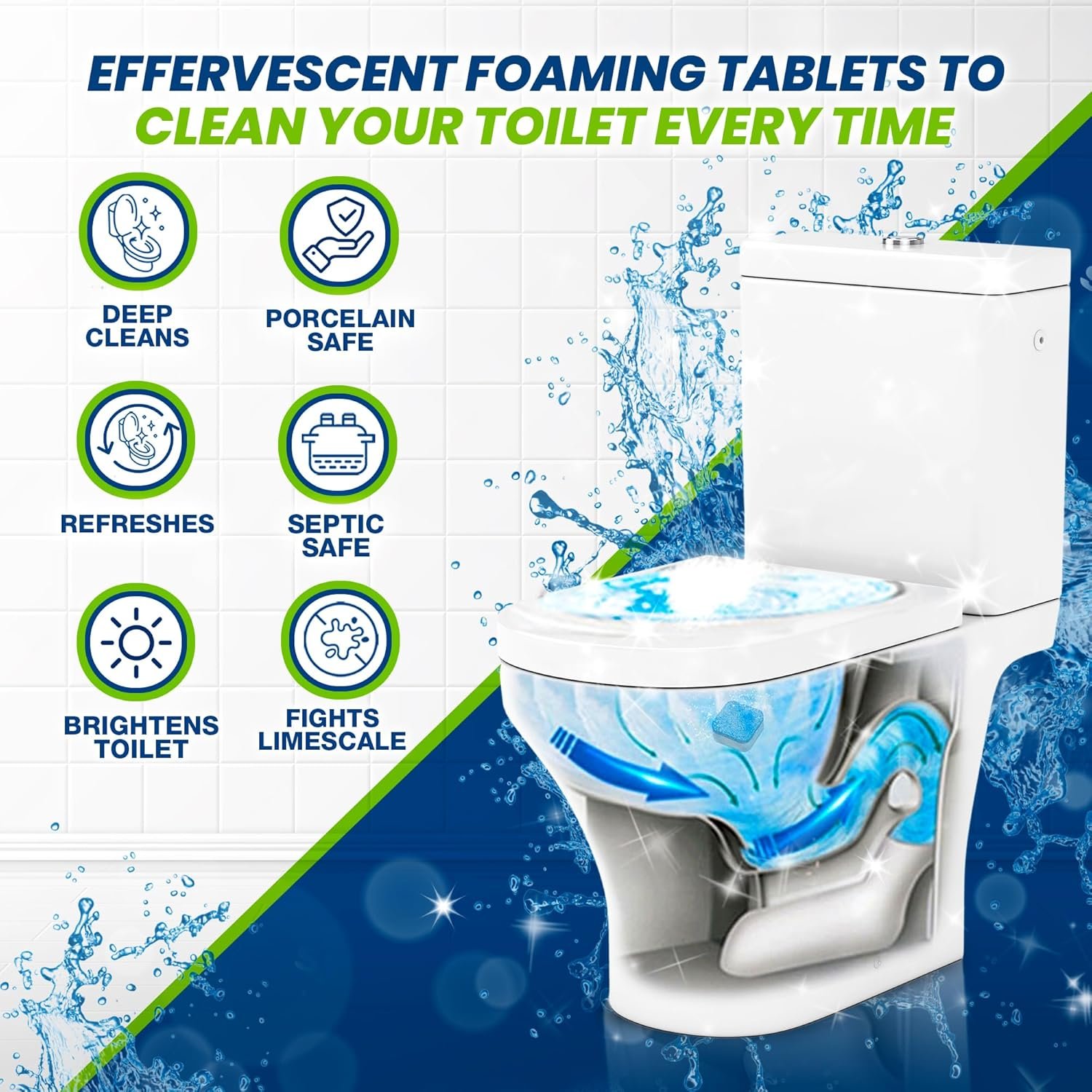 True Fresh Toilet bowl cleaner tablets 24 Pack, 1 year supply of cleaning and Deodorizing your toilet - Image 3