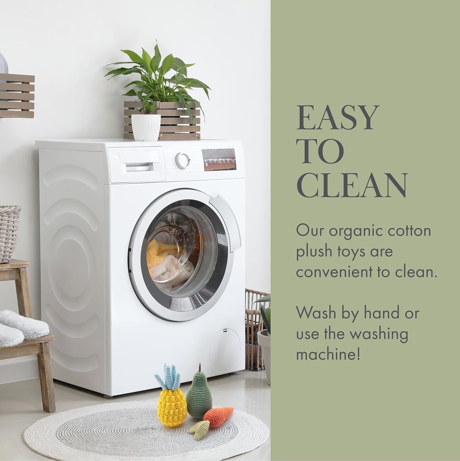 Organic Cotton Squeaky Dog Toys Fruits & Veggies Dog Toy Pack - Handmade Knit Dog Accessories, for Small Medium Dogs, Puppy Essentials and Puppy Toys Dog Christmas Gift - Image 10