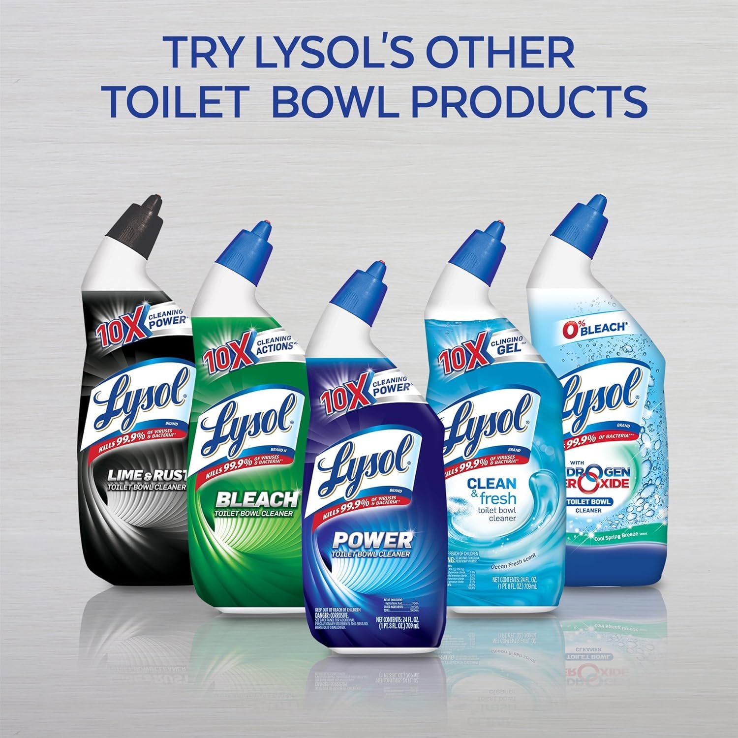 Lysol Power & Fresh Cling Toilet Bowl Cleaner Value Pack, Country Scent, 48 oz - Image 6