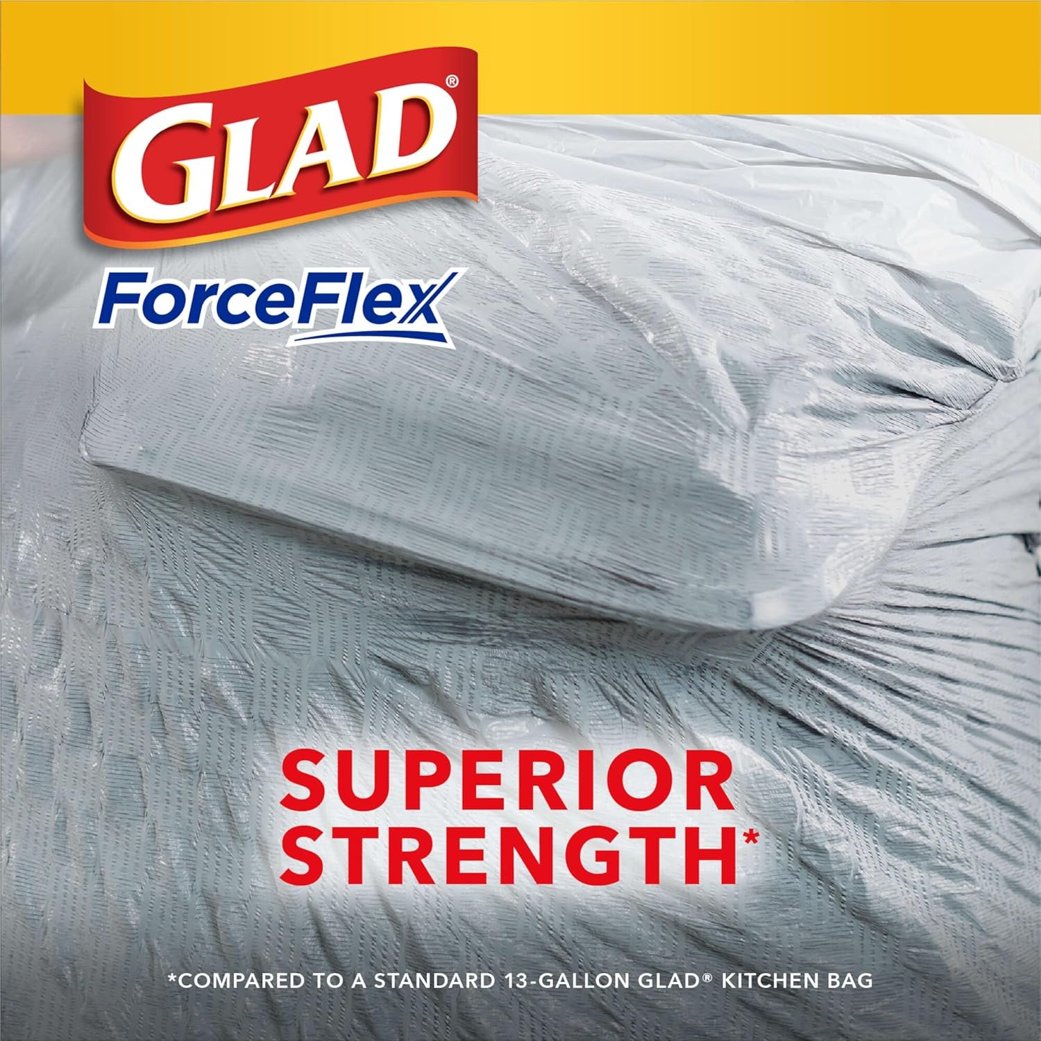 Glad Tall Kitchen Drawstring Trash Bags - Odorshield 13 Gallon White Trash Bag, Febreze Fresh Clean, 110 Count - Image 5