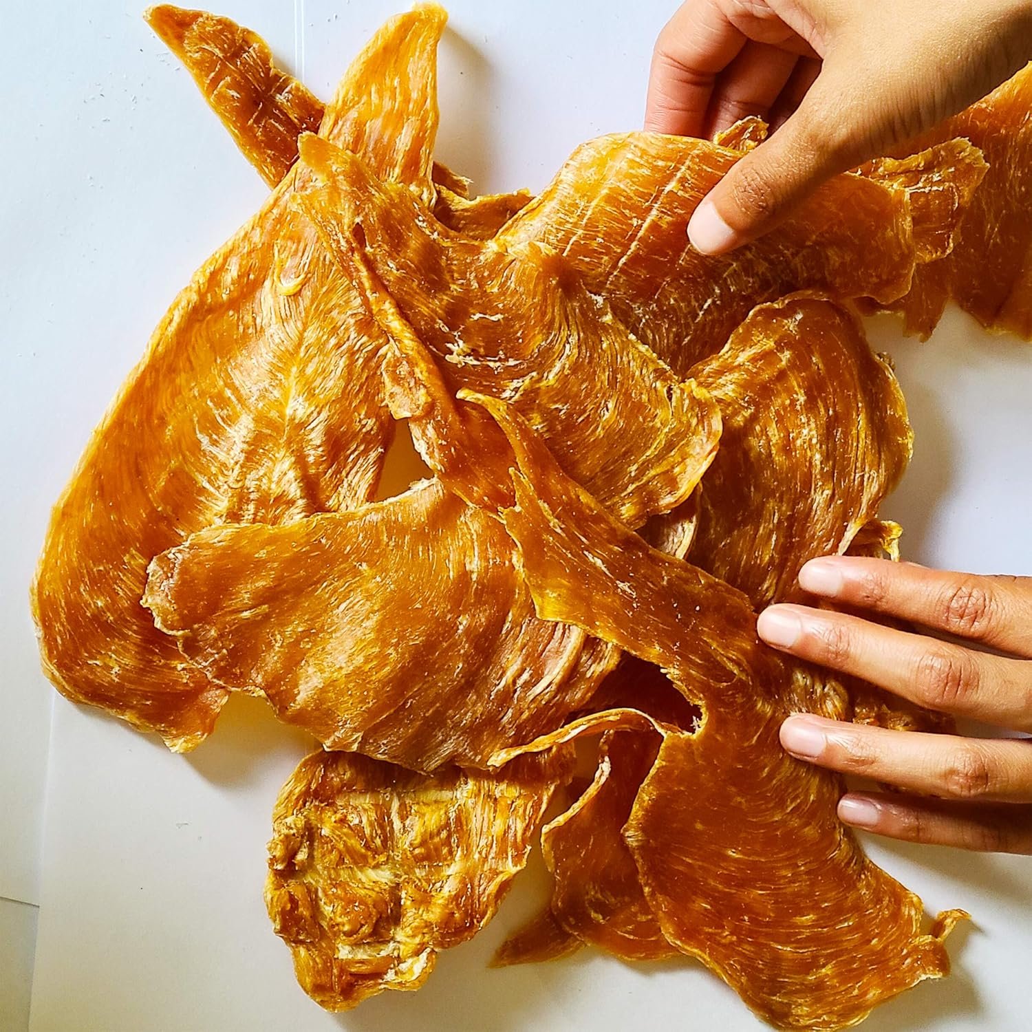 Premium Chicken Jerky for Dogs - Giant 8oz Bag | All Natural Dog Treats - Single Ingredient - No Fillers or Preservatives - Whole Dehydrated Chicken - Made in USA - Image 3