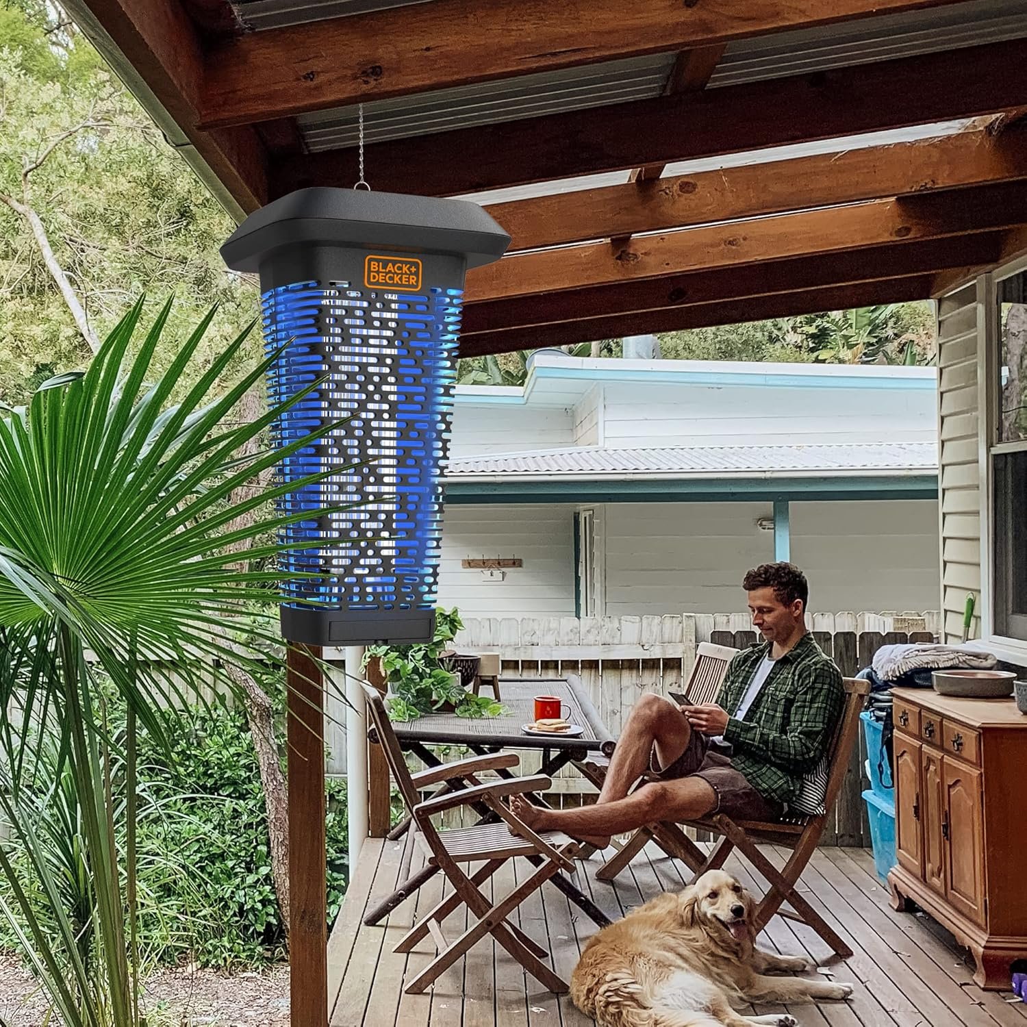 BLACK+DECKER Bug Zapper & Fly Trap-Mosquito Repellent- Gnat Killer Indoor & Outdoor Electric UV Bug Catcher for Insects- 2 Acre Coverage for Home, Deck, Garden, Patio Commercial Strength - Image 5